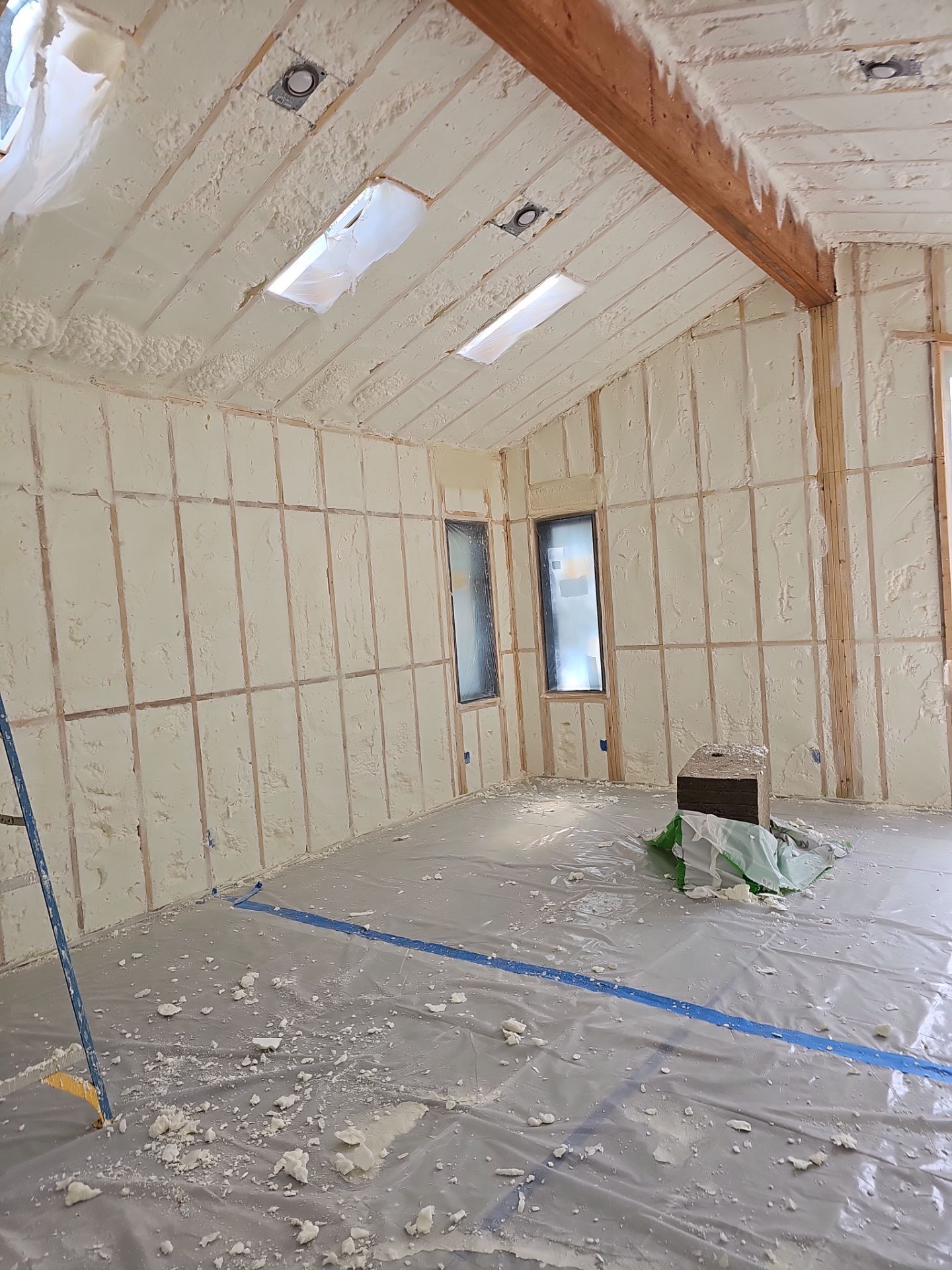 Spray Foam Insulation using open cell spray foam by NYS Foam & Energy