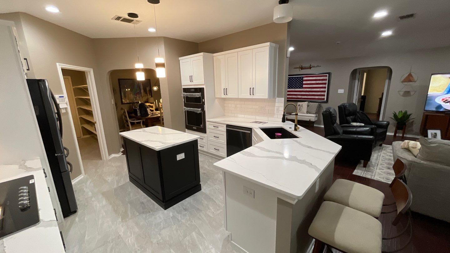 Northwest San Antonio Kitchen Remodel | Bright White Cabinets & Open Layout by Legacy Bath and Kitchen 