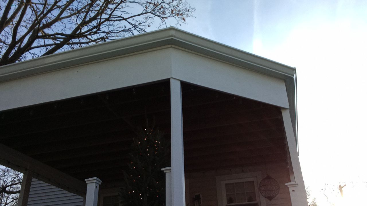 Gutter Installation using White gutters by A Plus Exterior