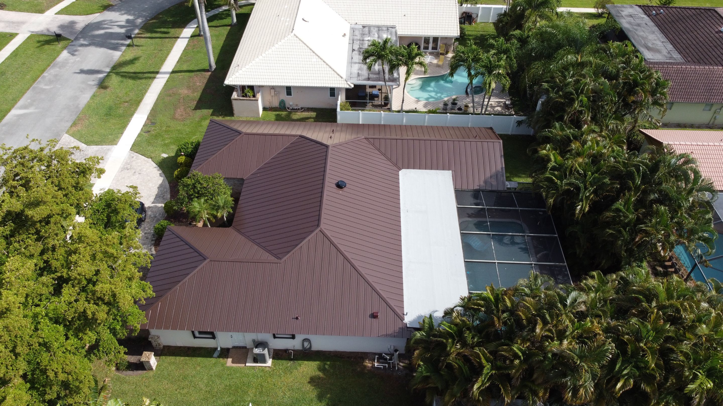 Residential Roofing Installation using 1" Nail strip metal roof by BLUES BROTHERS ROOFING