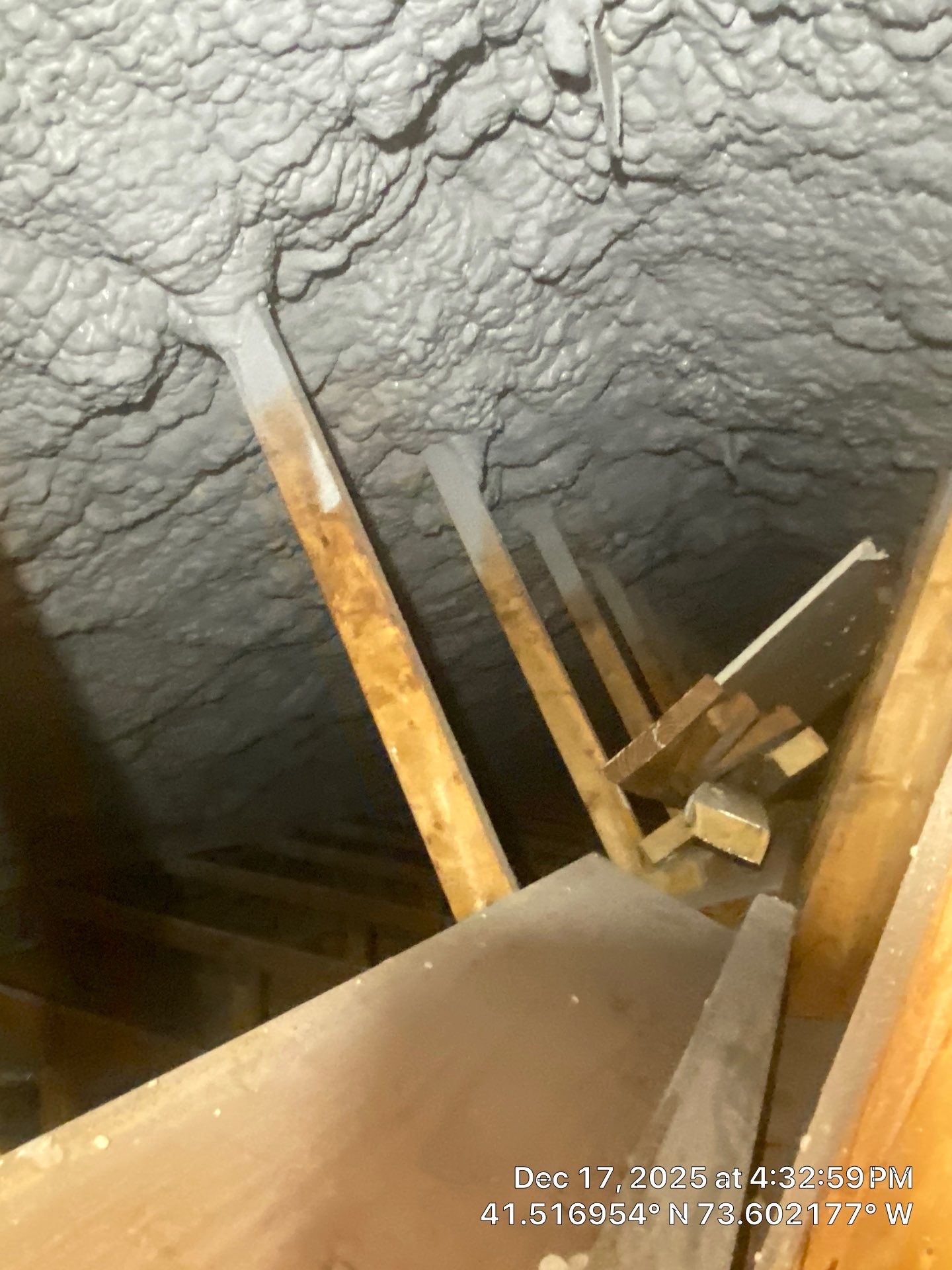 Attic Insulation using open cell spray foam by NYS Foam & Energy