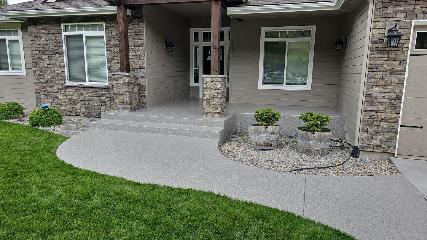 Entryway Transformation using Travertine by Croc Coatings, LLC
