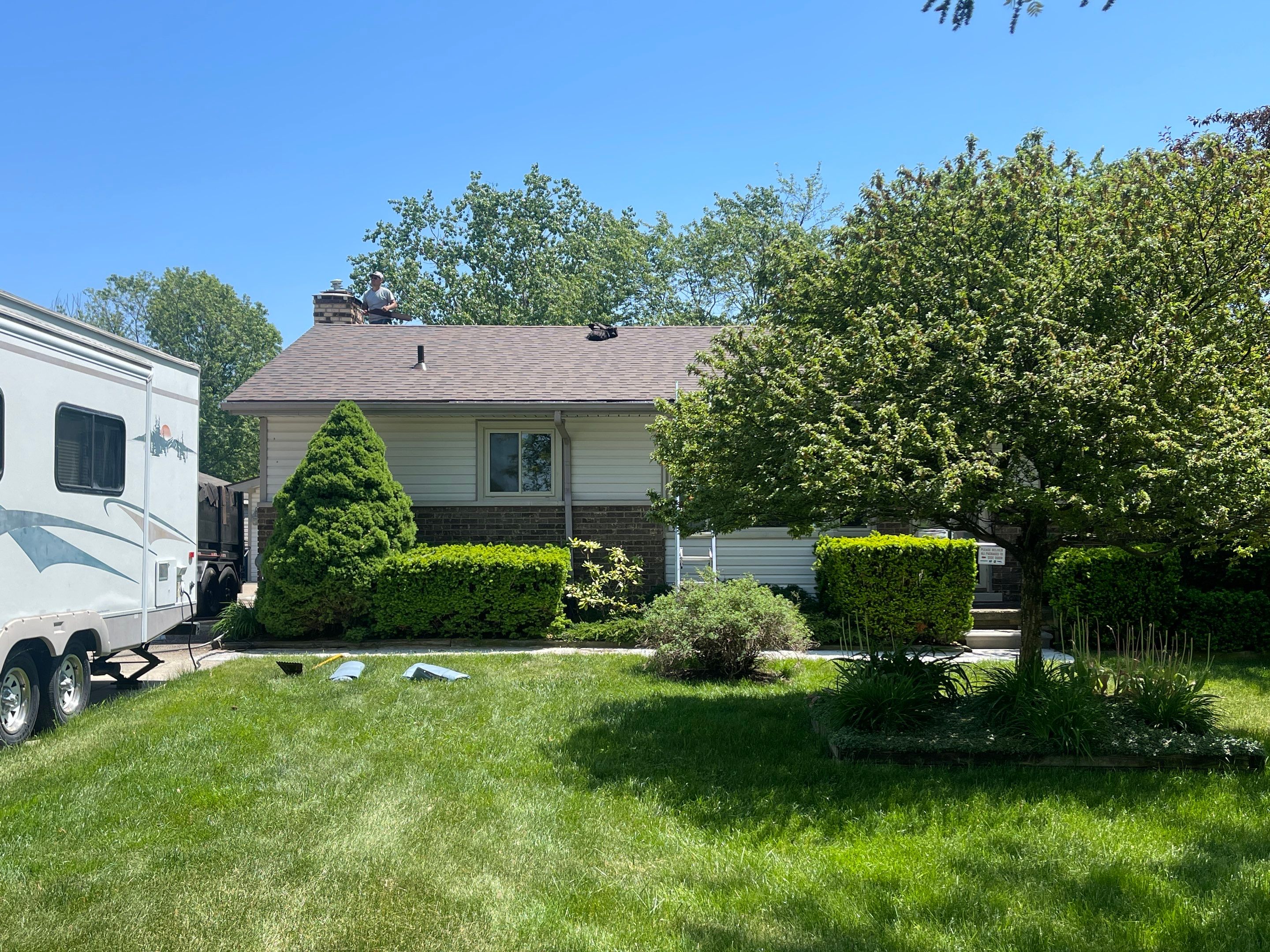 Residential Roofing Installation using IKO Dual Brown by JNR Roofing LLC