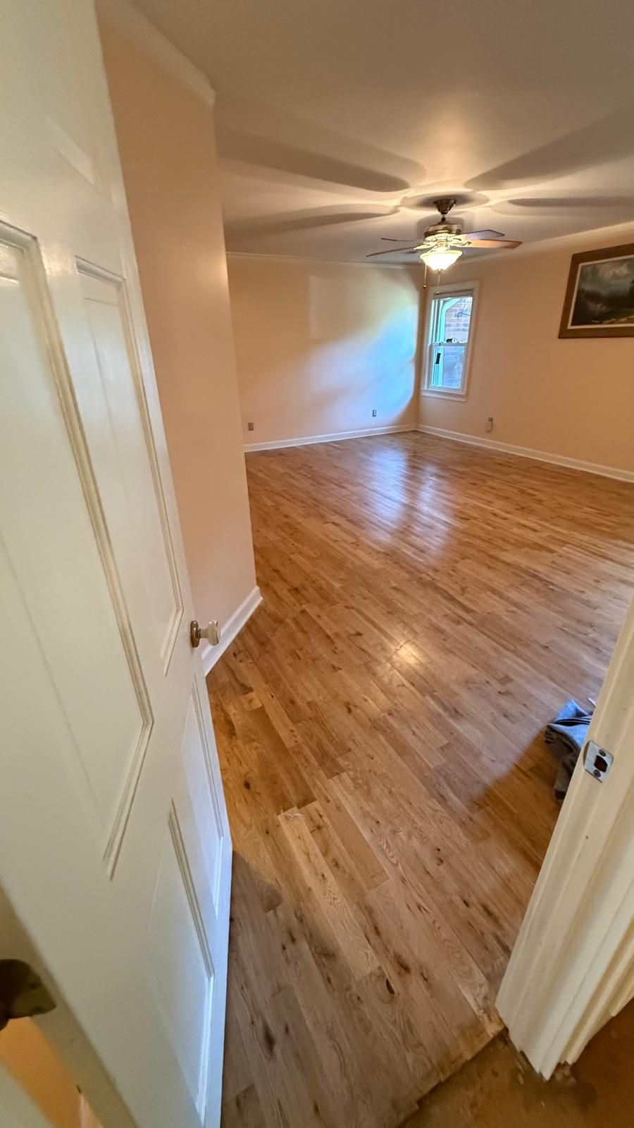Natural Oak Hardwood Flooring Installation and site on finish Throughout Roswell Home by Flooring Xpress CO 