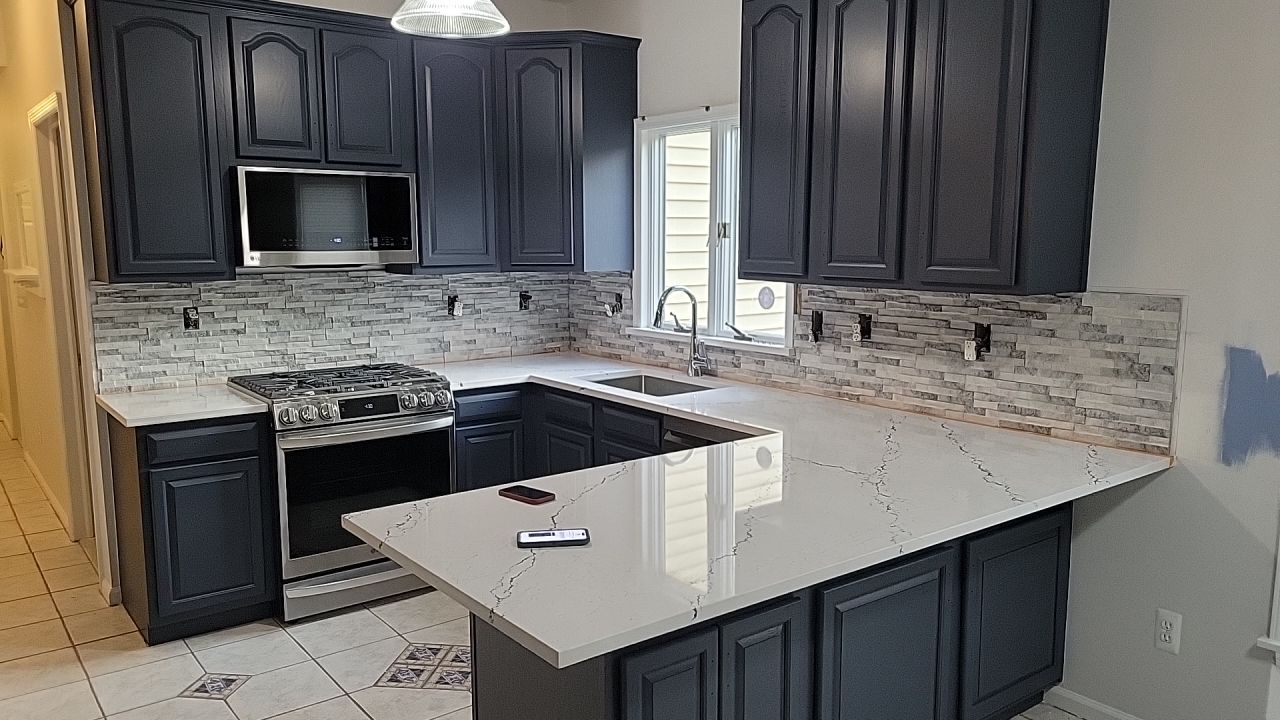 Cabinet Refinishing using Benjamin Moore Command by Spectrum Painting, LLC