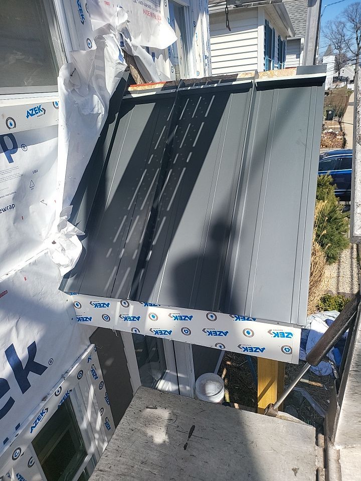 Siding Installation using Hardie Plank Aged Pewter by A Plus Exterior