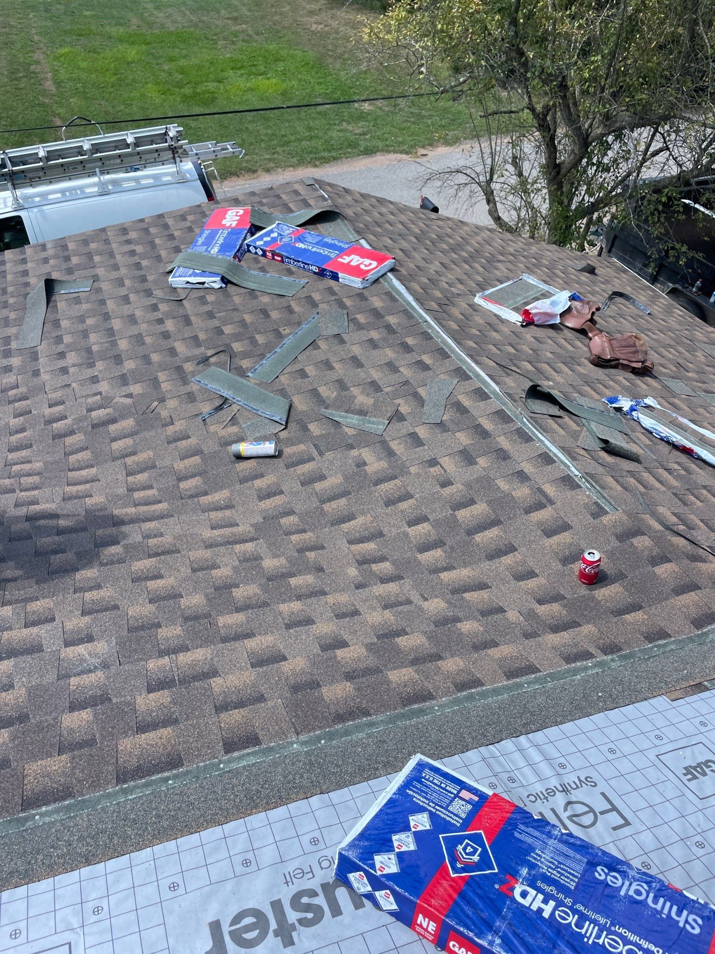 Residential Roofing Installation using GAF TImberline HDZ Hickory by Rainstoppers Roofing