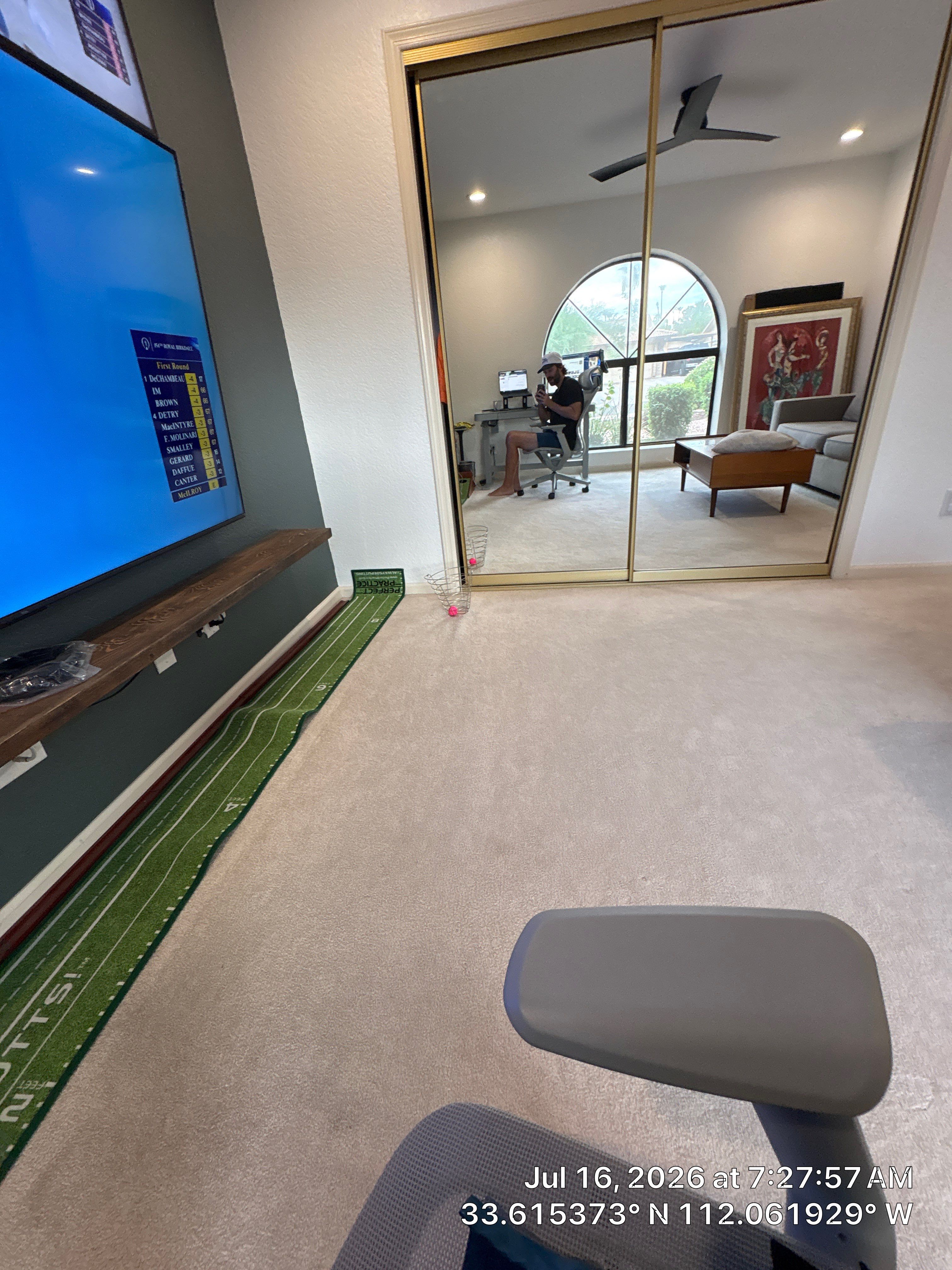 Modern Interior Renovation with Custom Accent Wall and Mirror Installation by CompanyCam Sales Demo