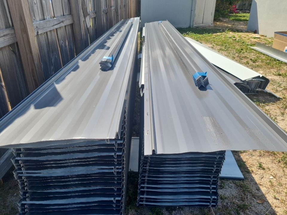Residential Roofing Installation using 1" Nail strip metal roof by BLUES BROTHERS ROOFING