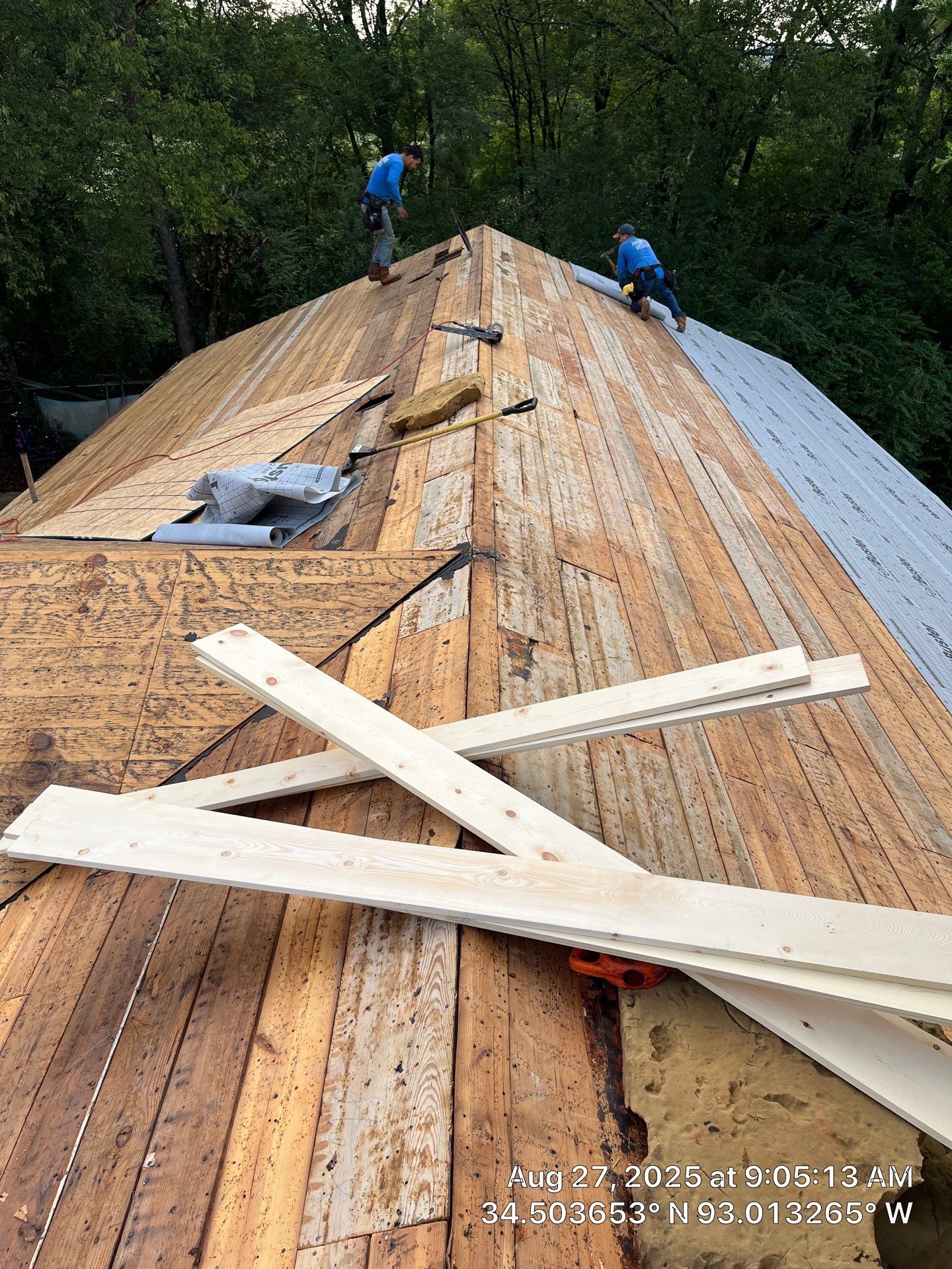 GAF Timberline HDZ Roof Replacement on Brick Home in Hot Springs by Temple Roofing and Exteriors
