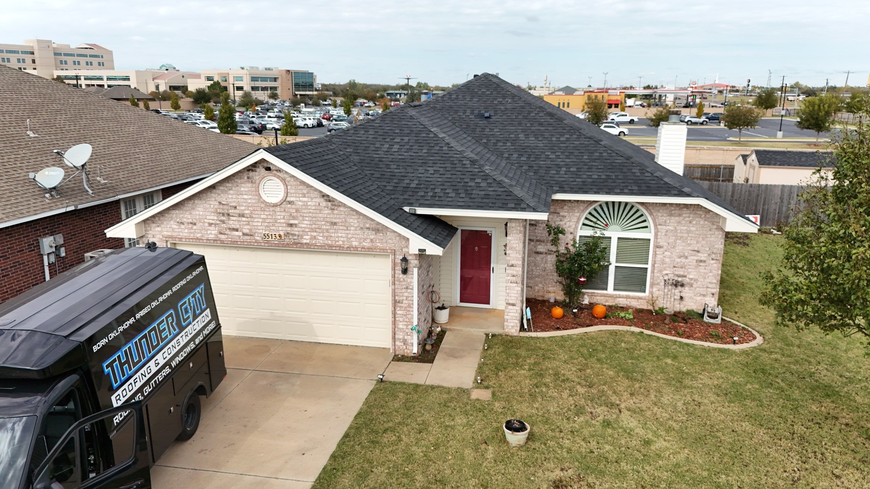 Residential Roofing Installation using titan xt rustic black by Thunder City Roofing
