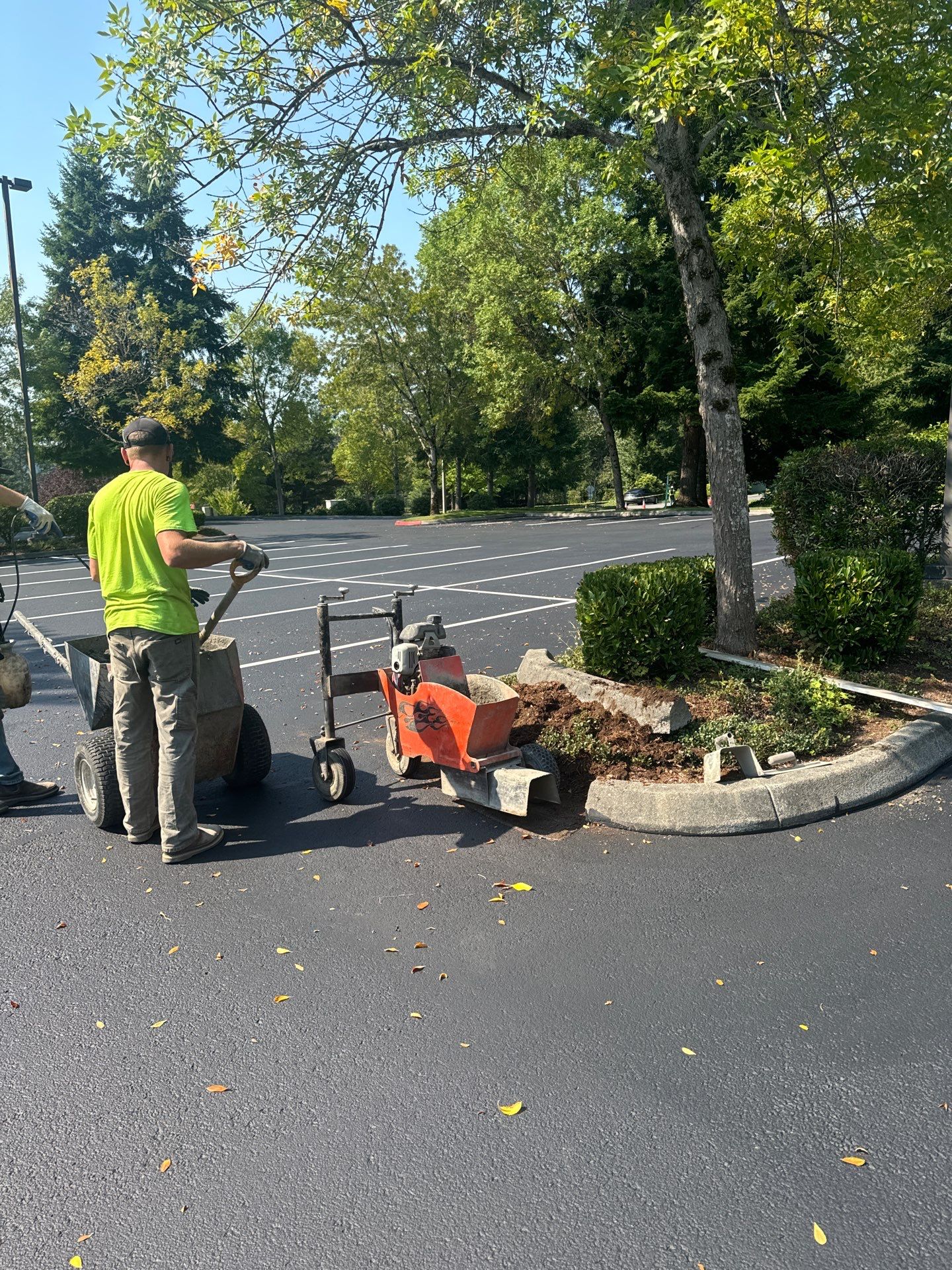 Kidder Matthews | Parking Lot Sealcoating & Striping with Concrete Curb & Patch Repairs  by Jireh Asphalt & Concrete Inc 