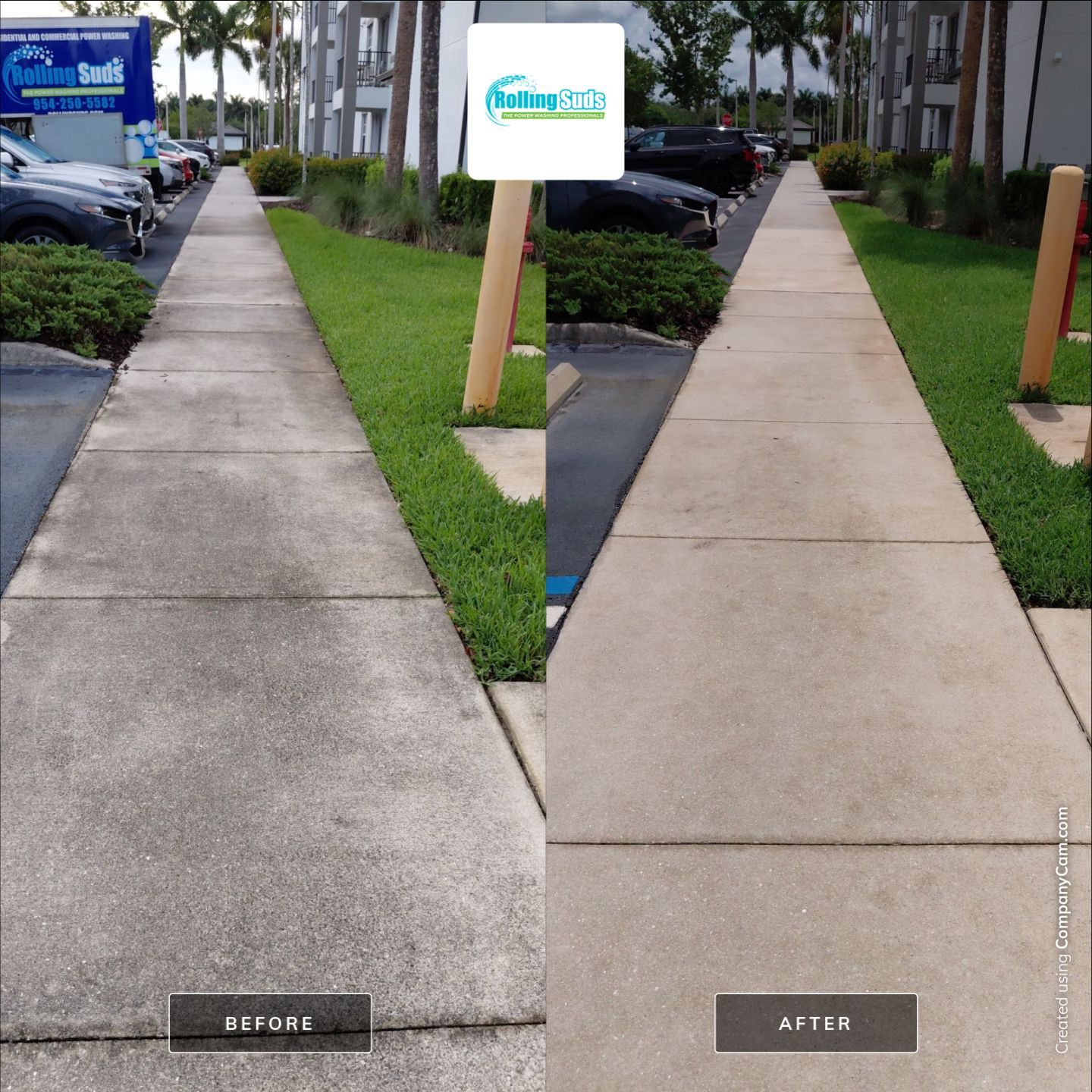 Apartment Flat Work by Rolling Suds Power Washing of Naples - Fort Myers