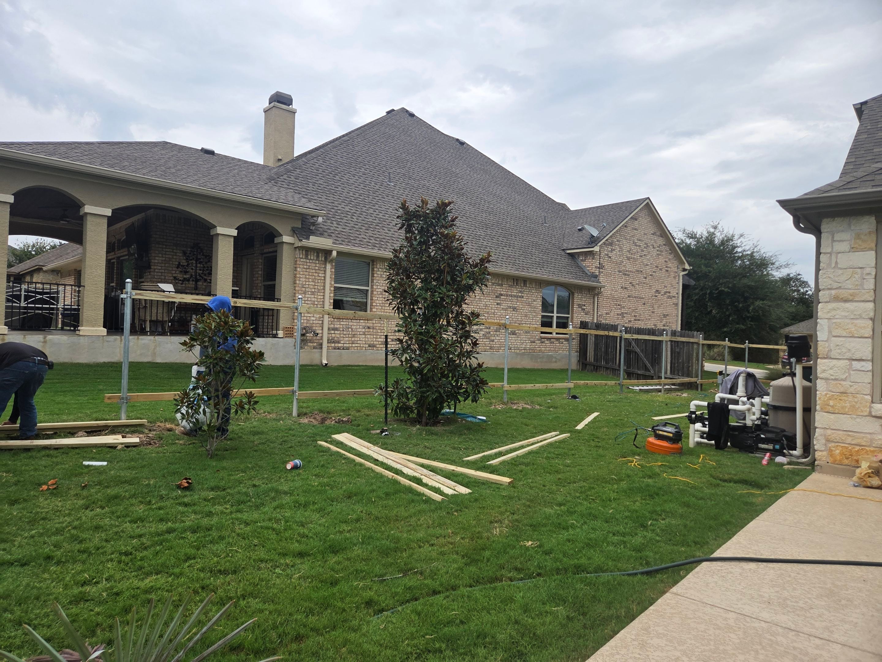 Residential Wood Fence in Austin by RoofsOnly.com