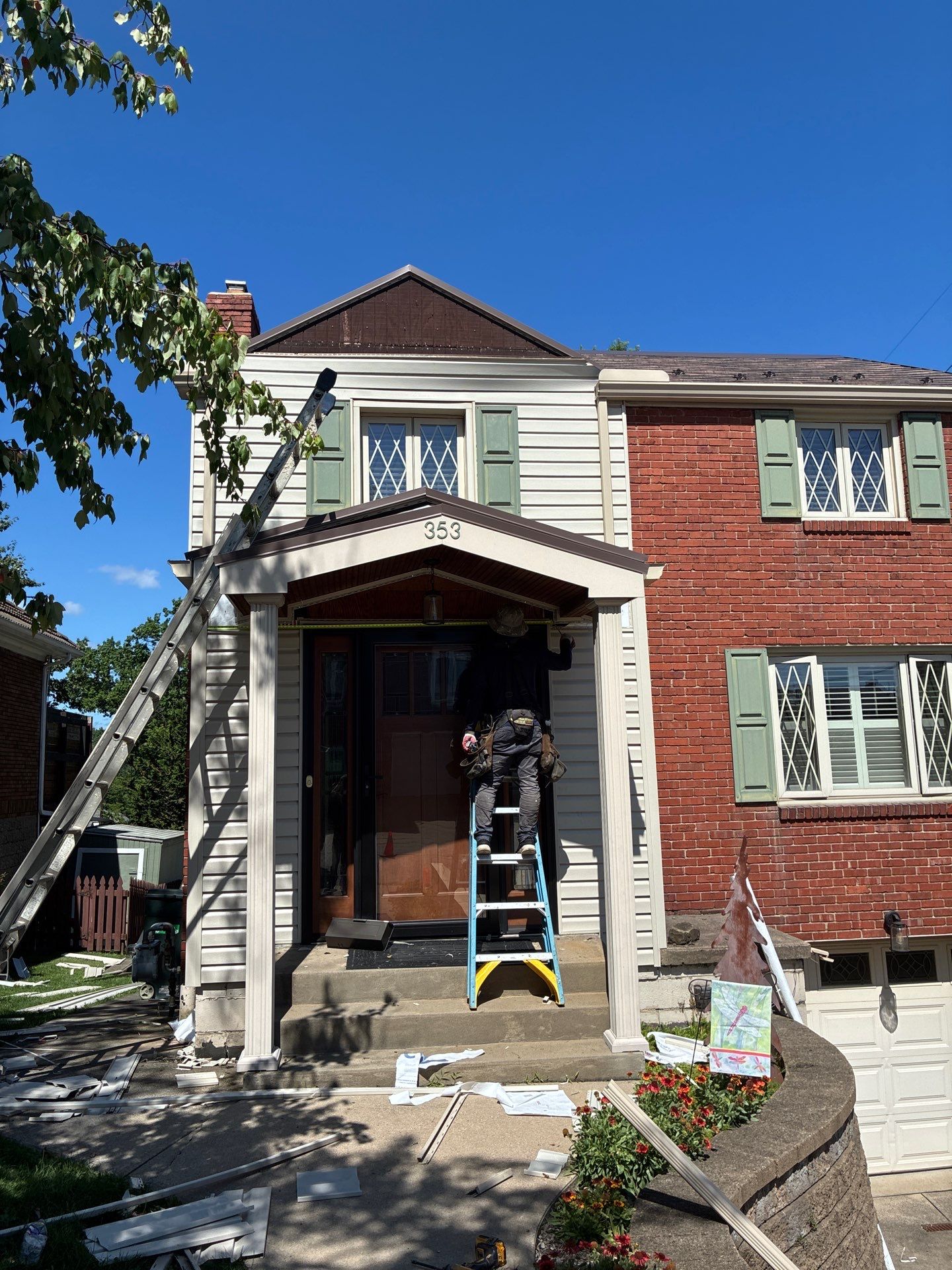 Full Vinyl Siding Renovation and Trim Installation in Mt Lebanon by Ideal Siding Pittsburgh