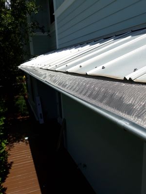 Gutter Installation using Galvalume Half Round Seamless Gutters
