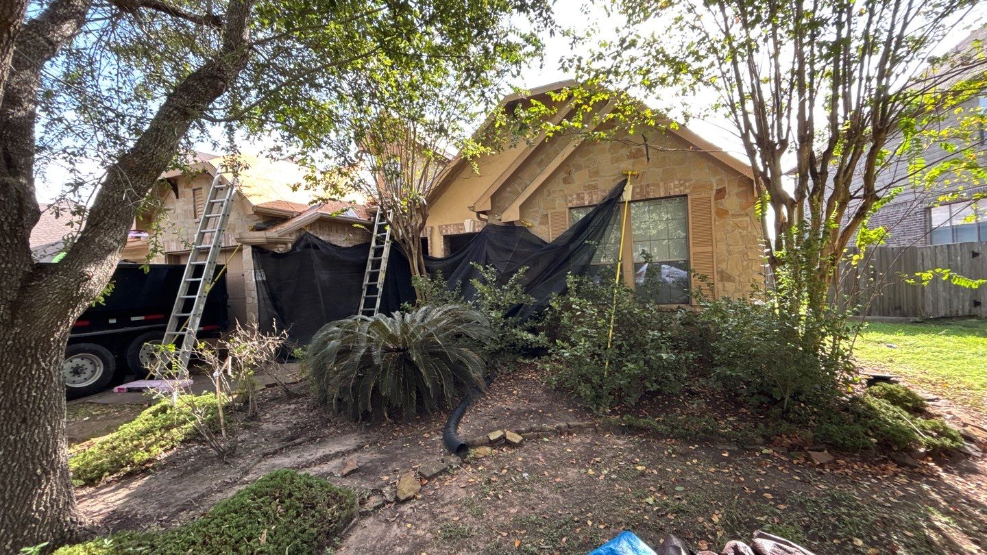 Sugar Land Residential Roof Replacement and Interior Ceiling Repair by Houston Roofing & Construction
