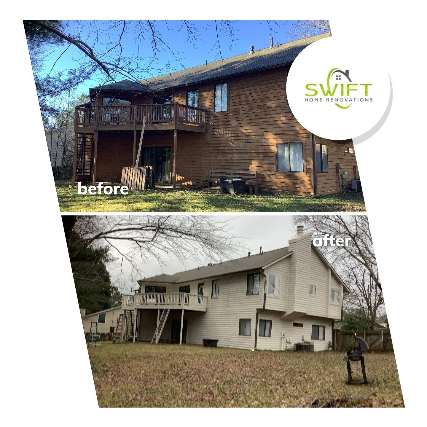 Full Exterior Siding Painting and Trim Update in Marietta by Swift Home Renovations