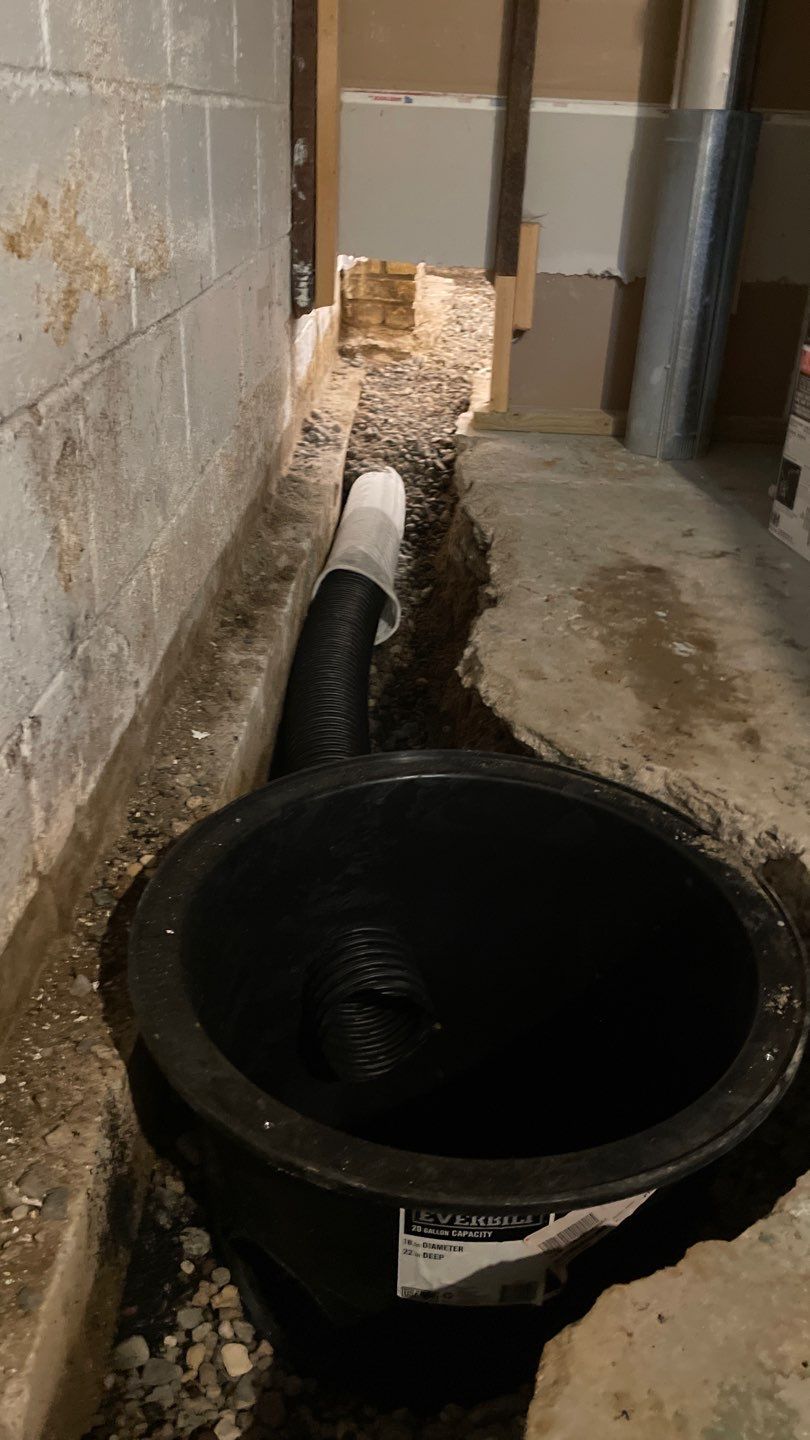 Drain Tile in Columbia Heights by Waterproofing Northeast