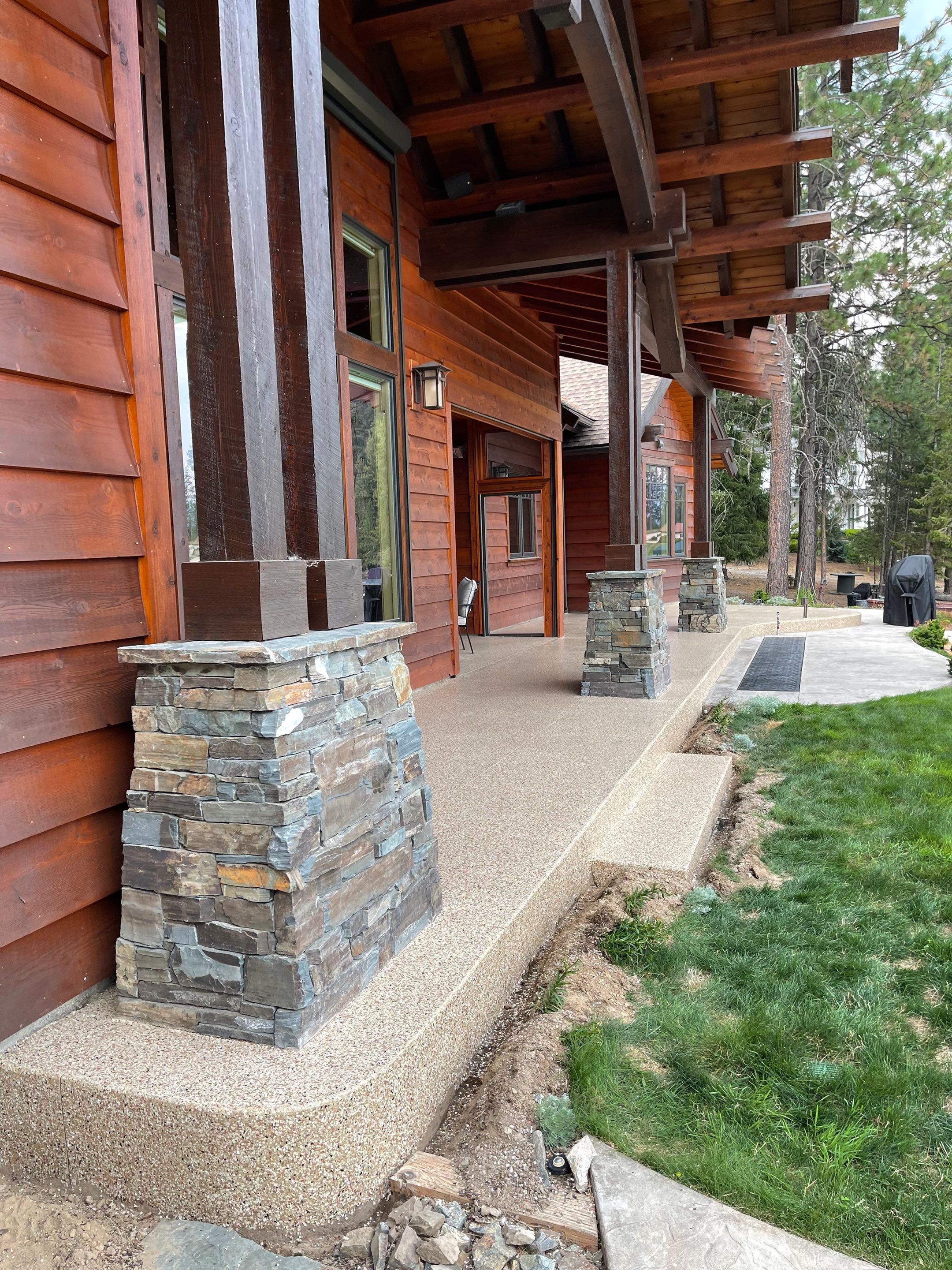 Patio and Walkway using Pecan and the Penntek Evolution Flooring System by Croc Coatings, LLC