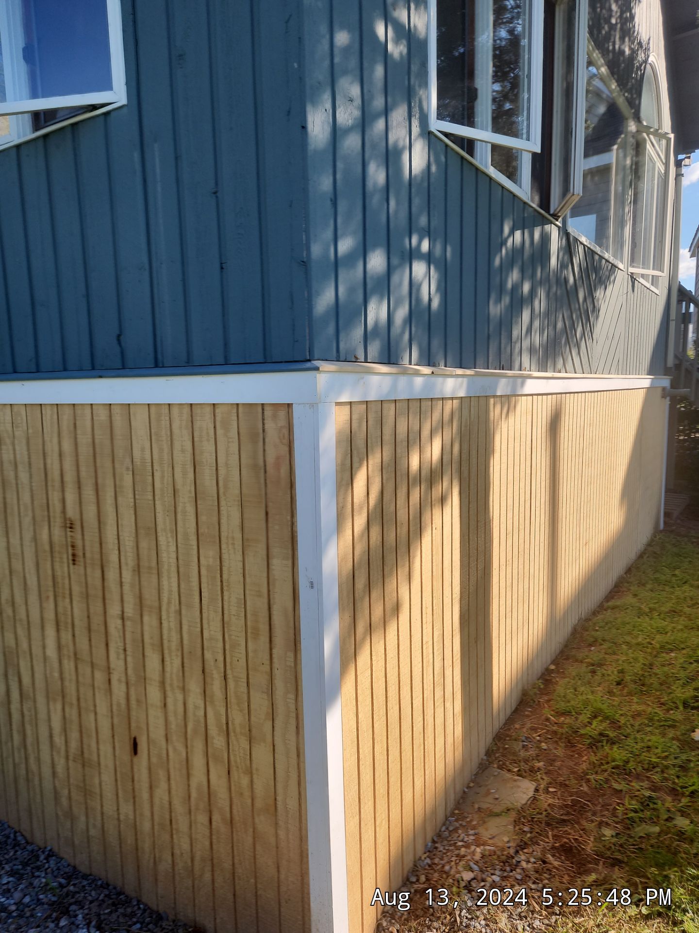 Siding Repair using New wood siding using T1-11 by A Plus Exterior