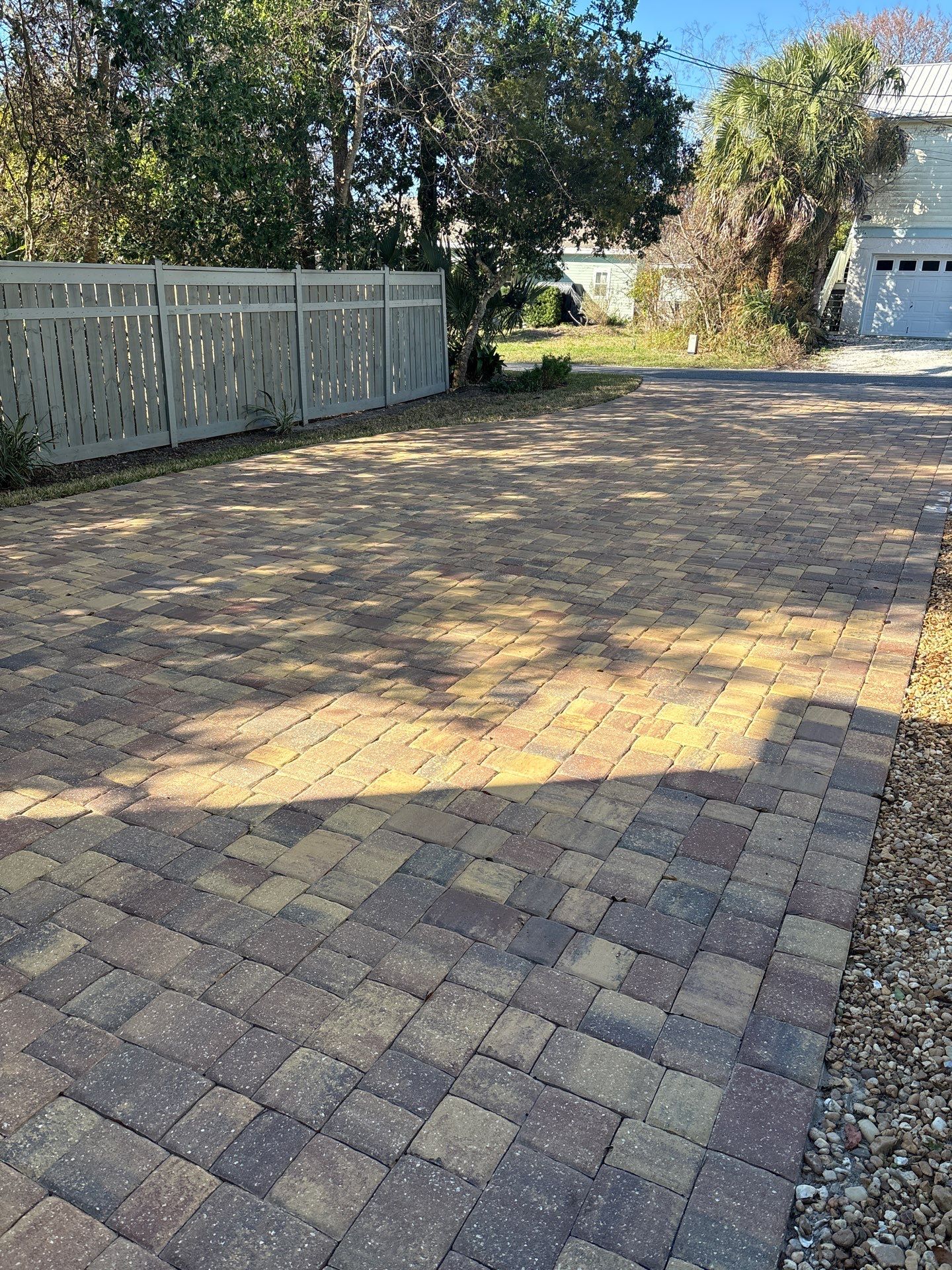 Paver Driveway using Wet Look TopCoat by DuraSeal