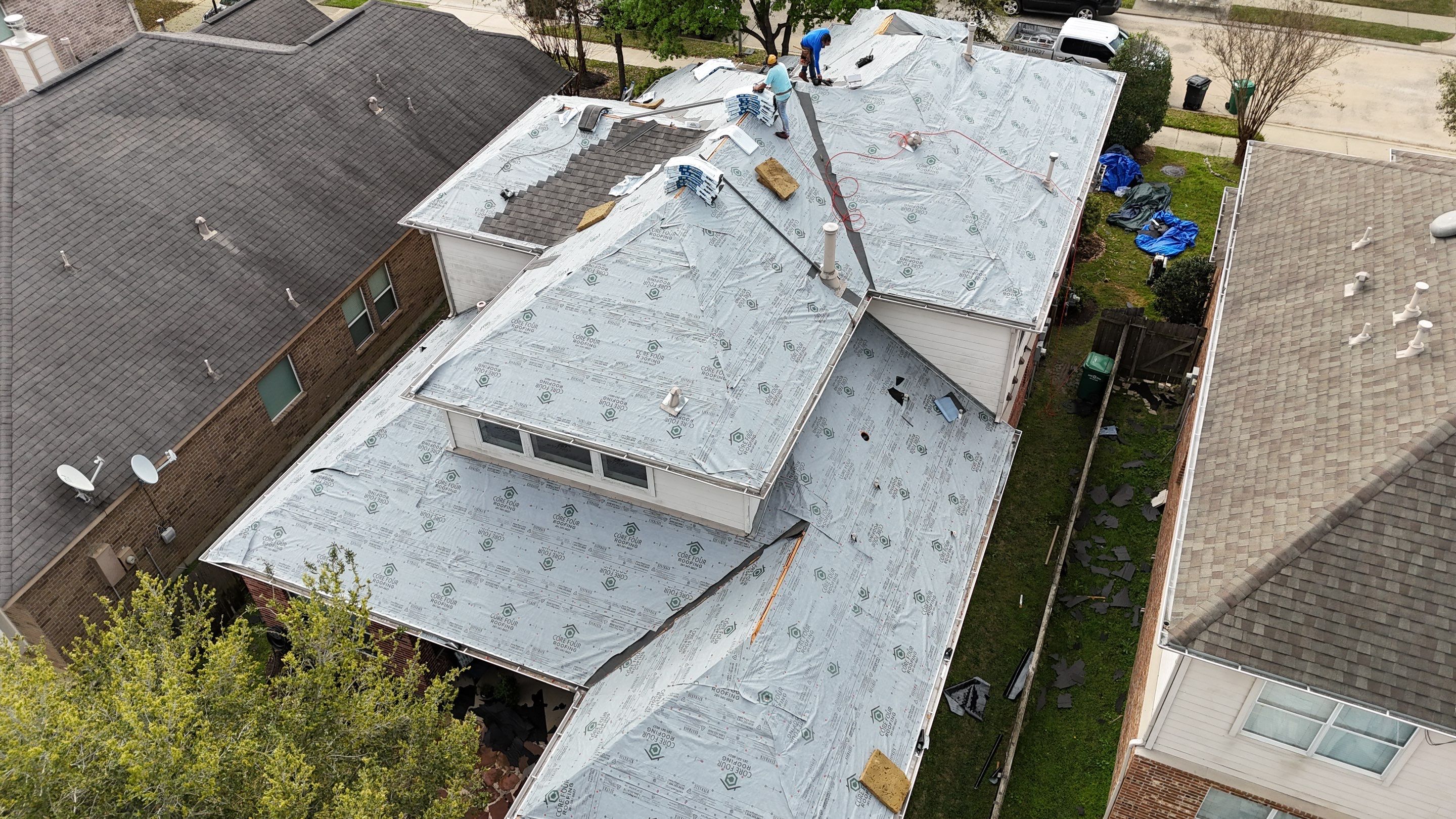 Residential Roofing Installation using IKO Dynasty in Katy by Core Four Roofing