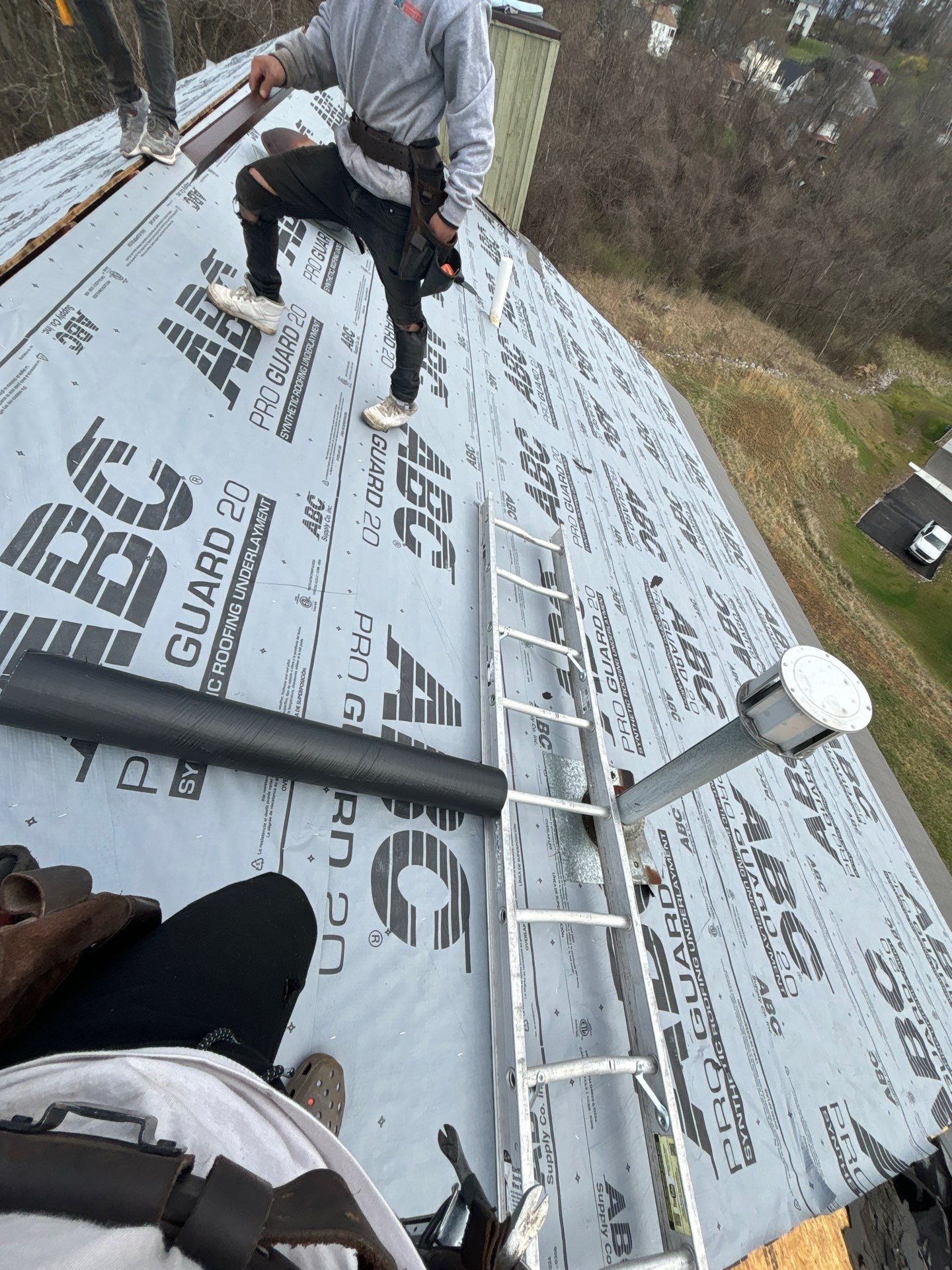 Residential Roofing Installation using GAF Timberline HDZ Pewter Gray by Rainstoppers Roofing