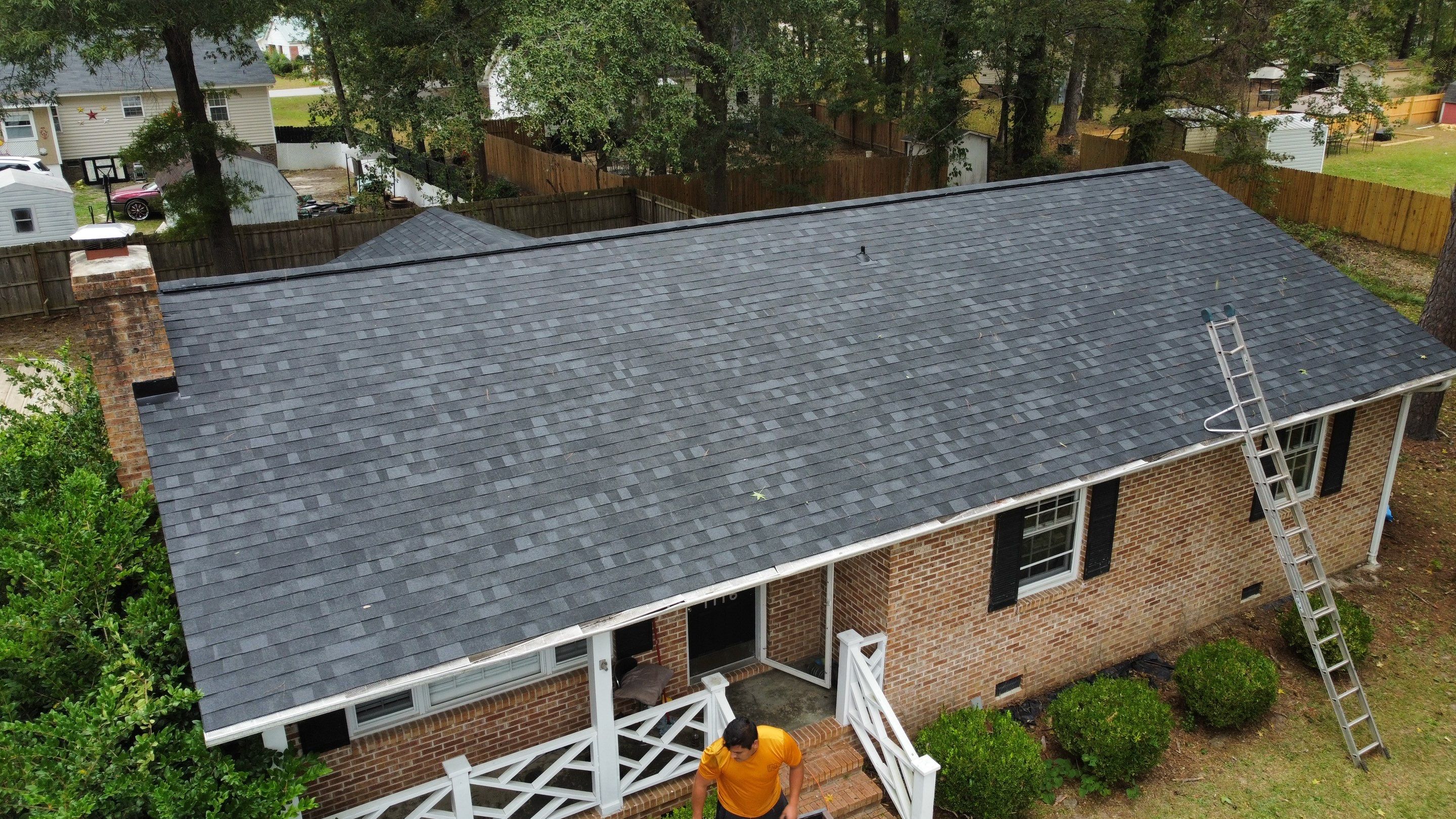 New Onyx Black Shingle Roof Replacement and Tree Damage Repair. by Midlands Roofing & Exteriors