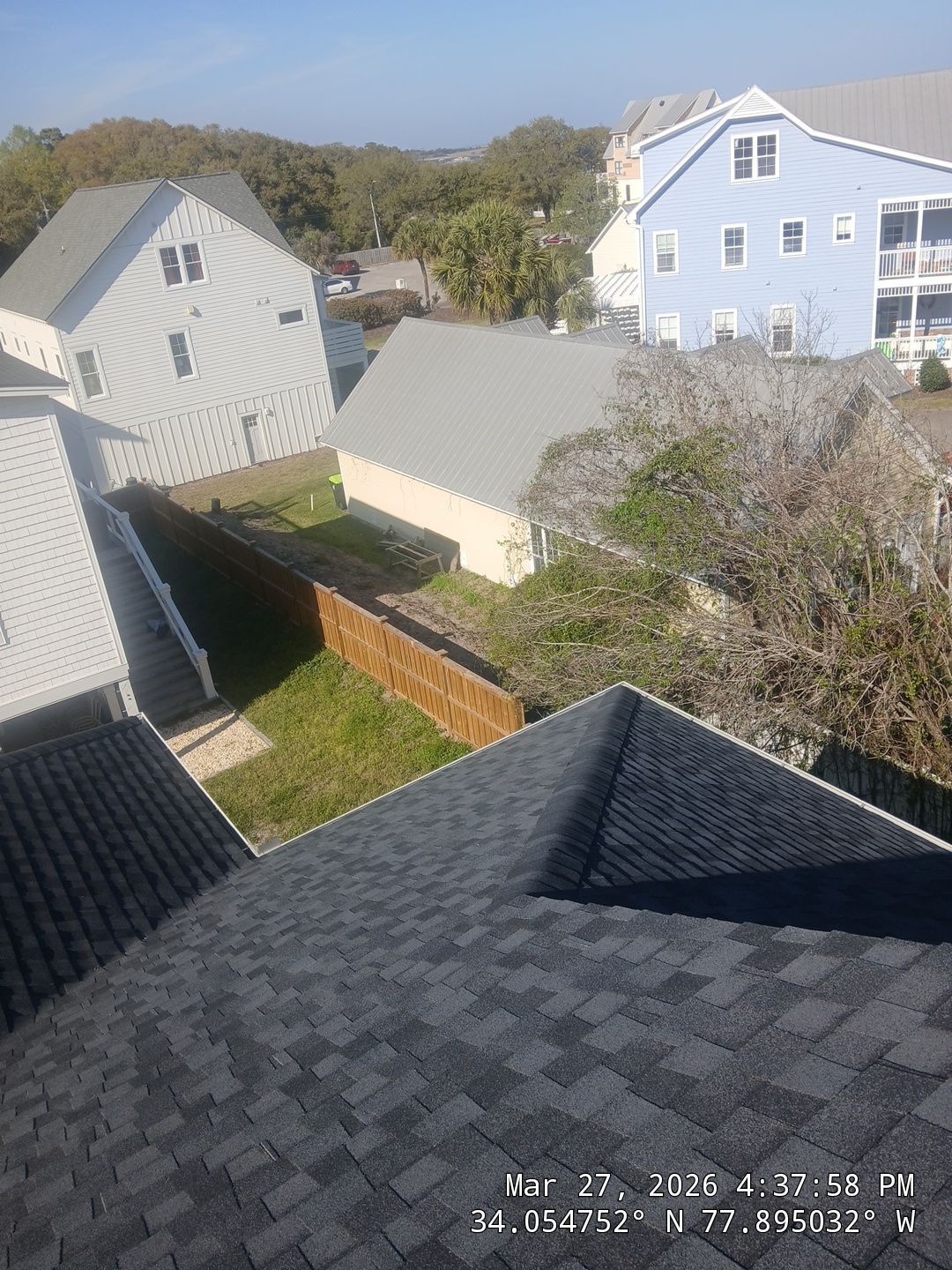 Roof Replacement (FORTIFIED Roof™ System) using CertainTeed Landmark Pro Shingles – Max Def Moire Black in Carolina Beach, NC by your trusted local roofing company near me by RGR Construction and Roofing, LLC
