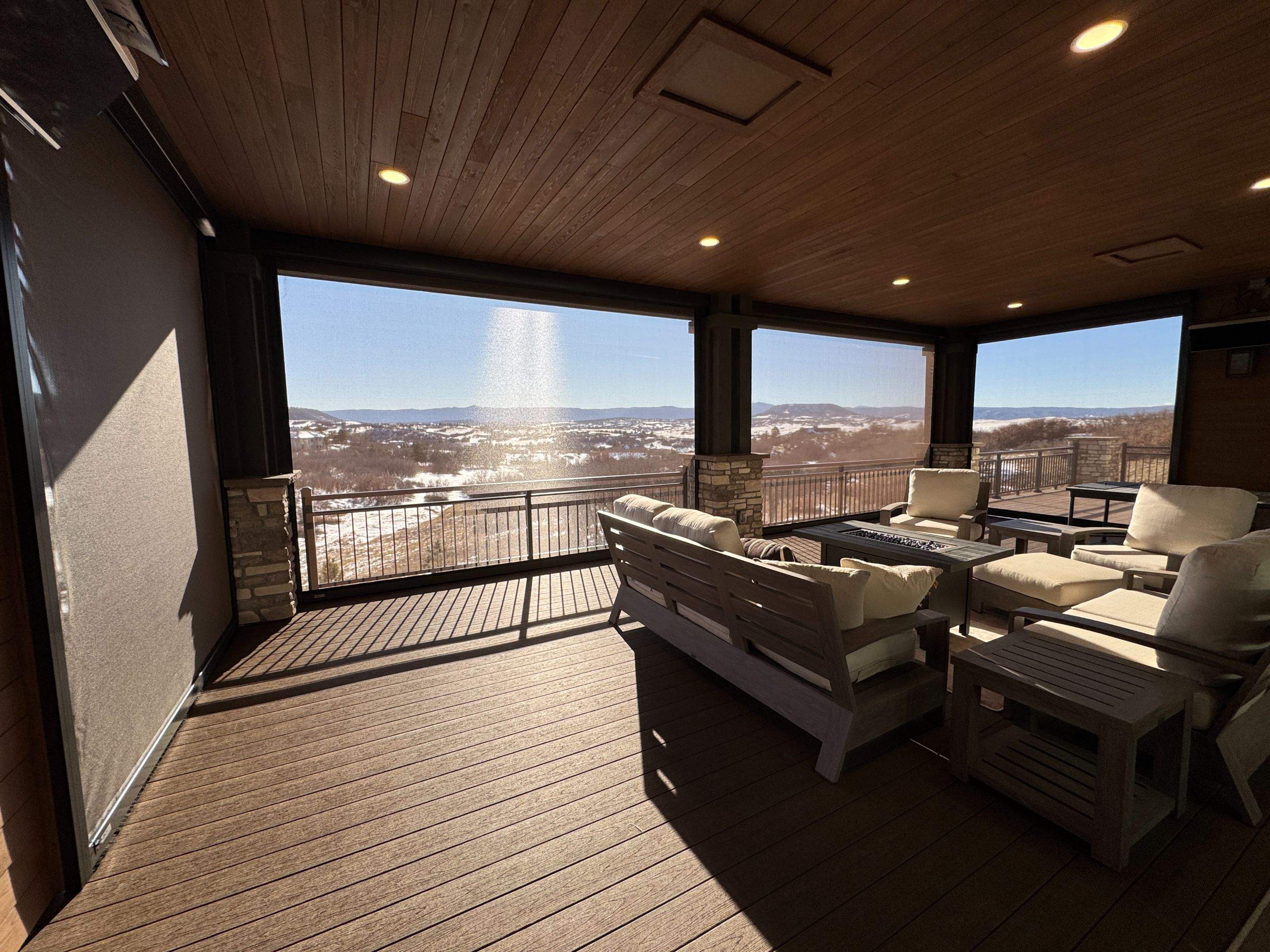 Motorized Screens using Progressive MagnaTrack Screens by Outdoor Solutions Colorado