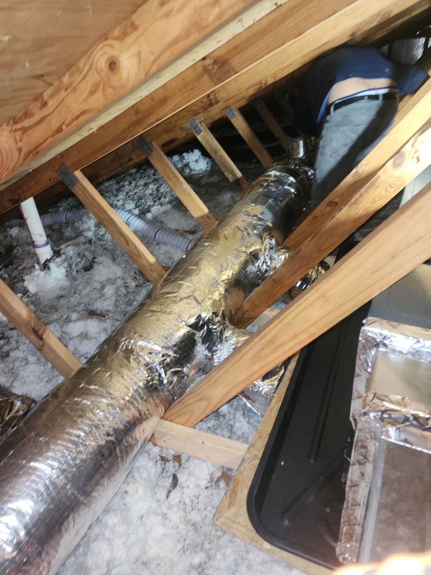 New system install with ductwork in Luray by Elemental Heating and air conditioning LLC