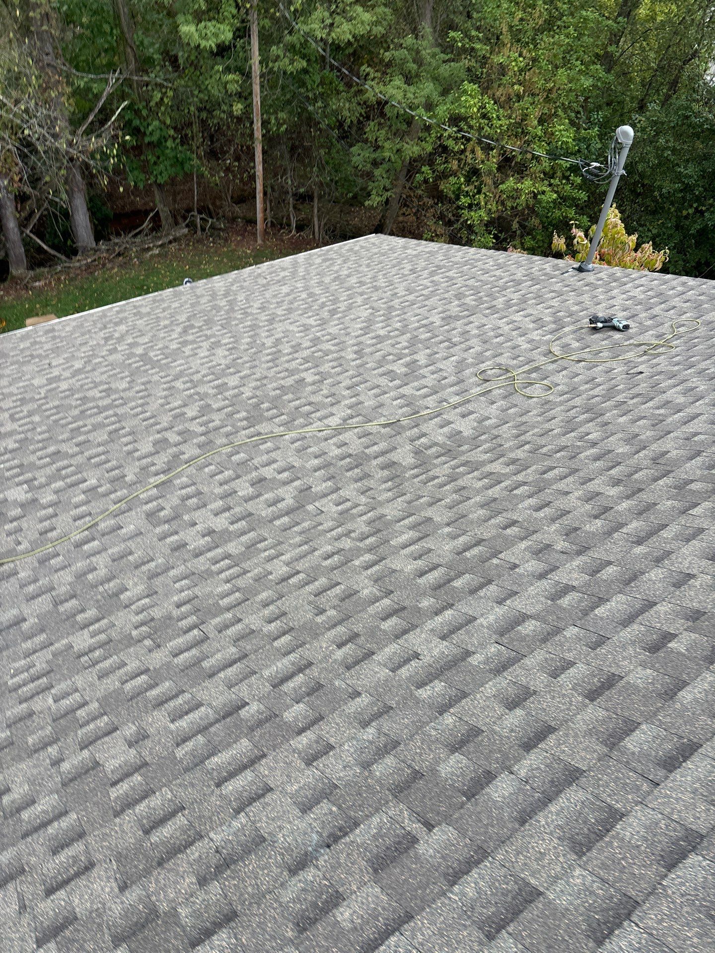 Residential Roofing Installation using GAF Timberline HDZ Weatherer Wood by Rainstoppers Roofing