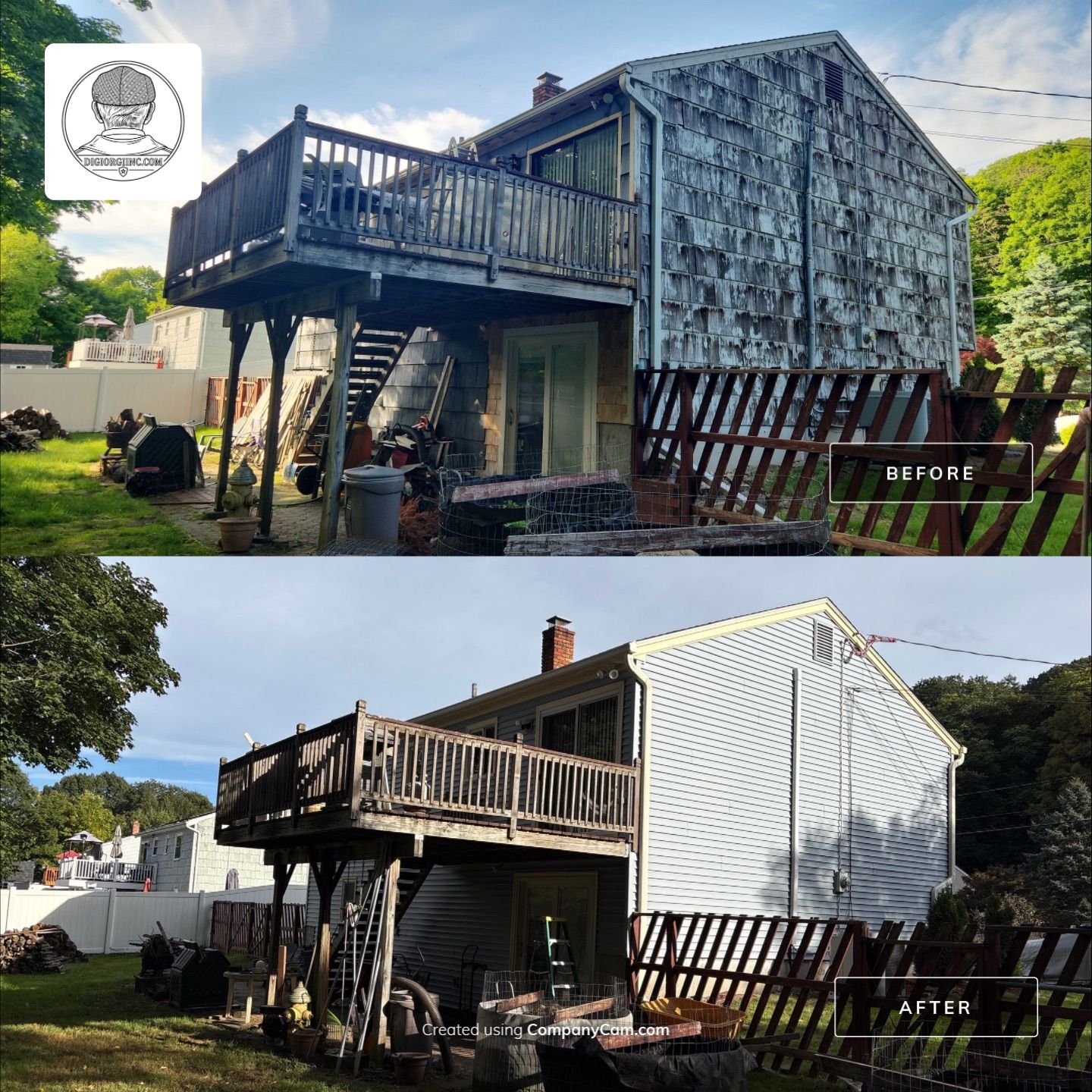 Siding using Cert. Monogram D/4 Clapboard, Oxford Blue by DiGiorgi Roofing and Siding Inc