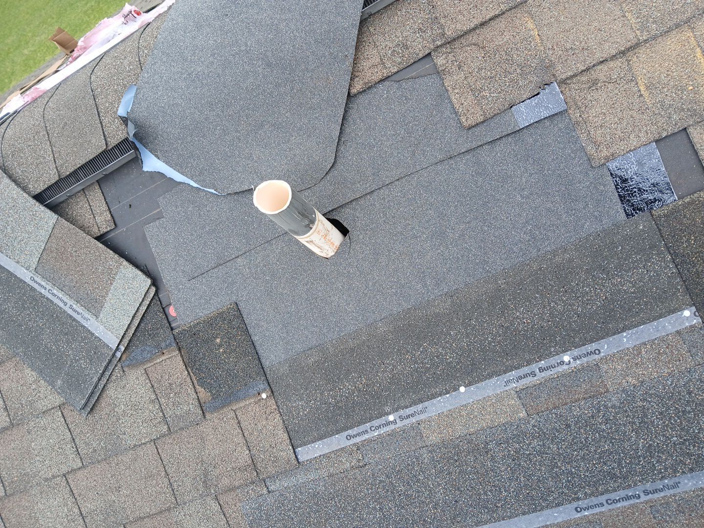 Hail Damage using Owen's Corning Duration (Lifetime) Shingles by Roof Repair Company