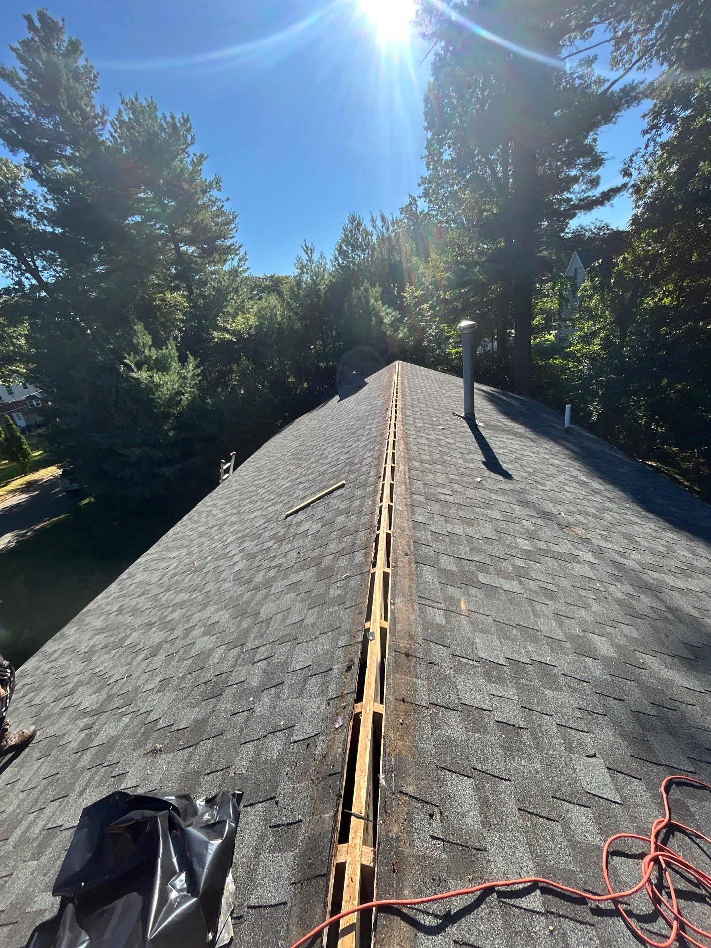 Tewksbury Attic Ventilation Upgrade with Chimney & Pipe Boot Reflashing by Mighty Dog Roofing of Greater Middlesex County