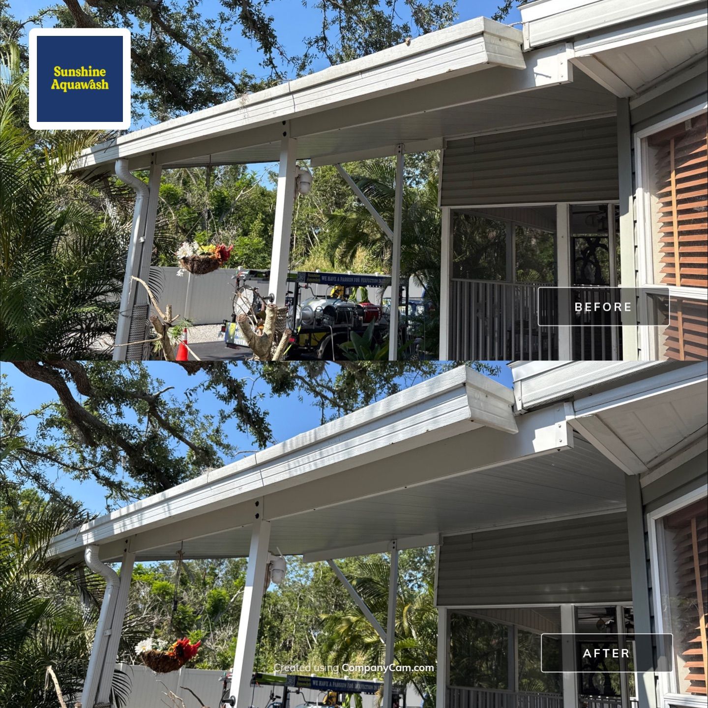 Mobile Home House Wash & Screened Porch Cleaning | Fisherman’s Cove RV Park | Terra Ceia, FL by Sunshine AquaWash