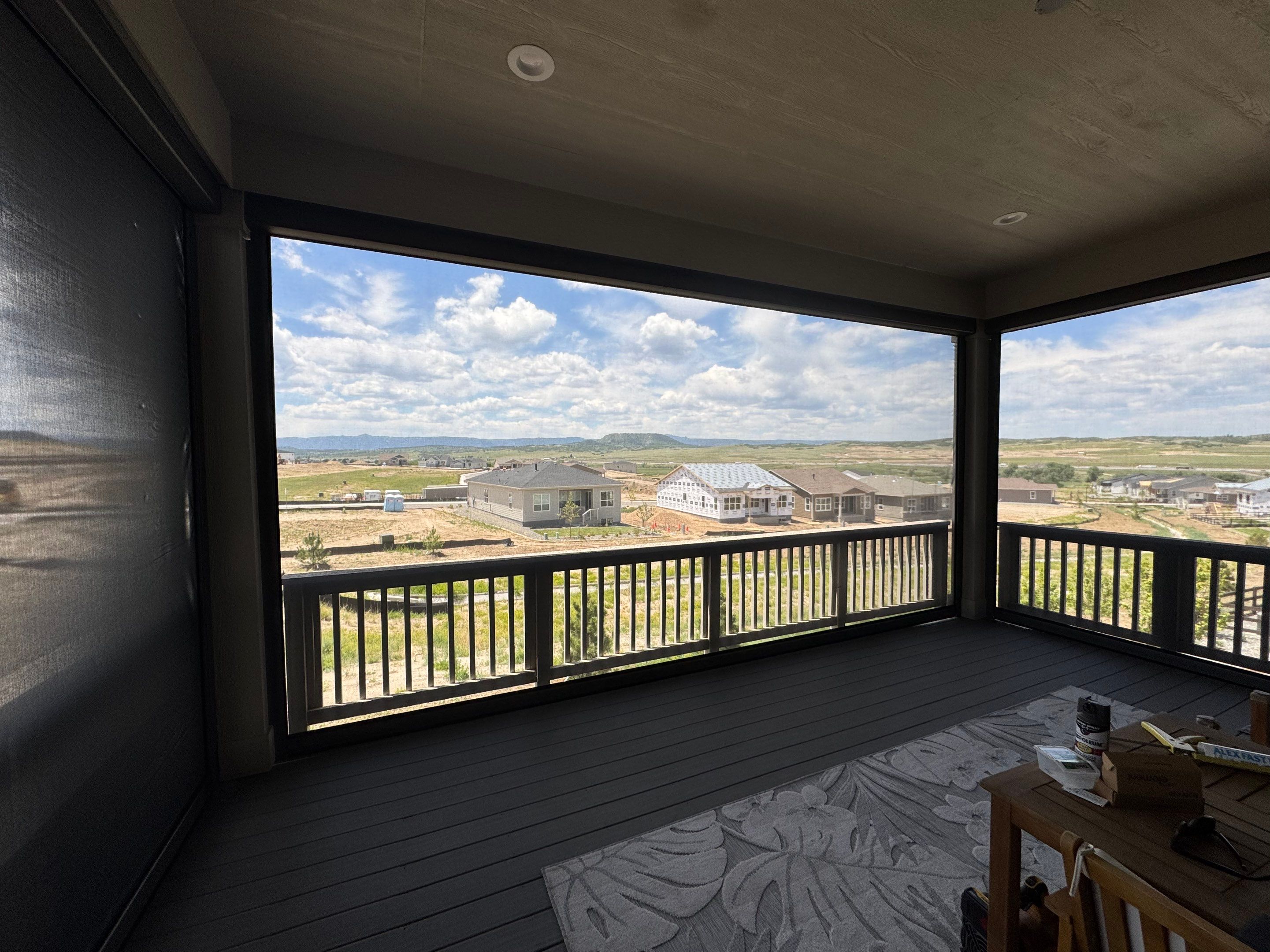 Castle Rock Exterior All-Weather MagnaTrack Screens Installation by Outdoor Solutions Colorado