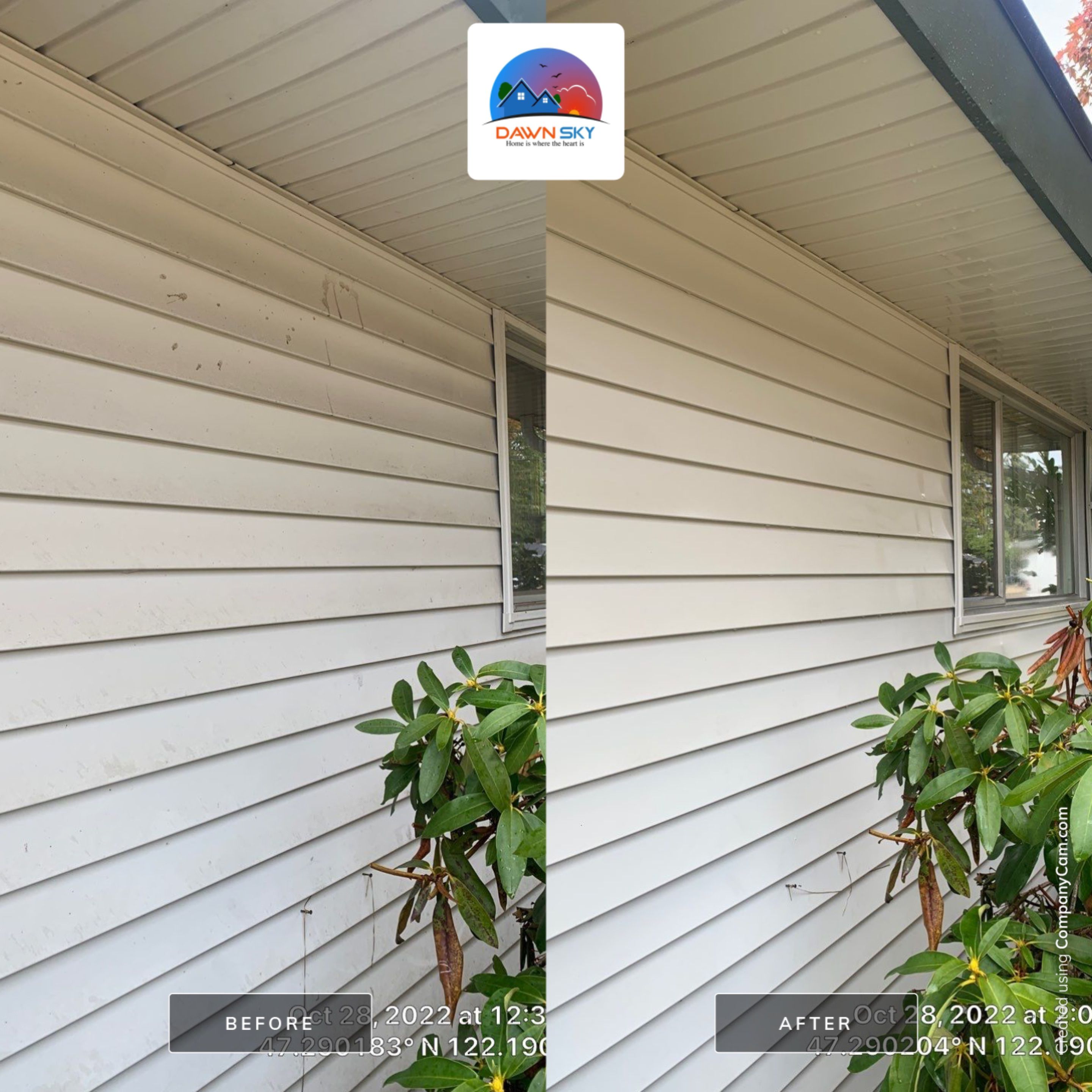 House Washing using SH & H2O by DawnSky LLC