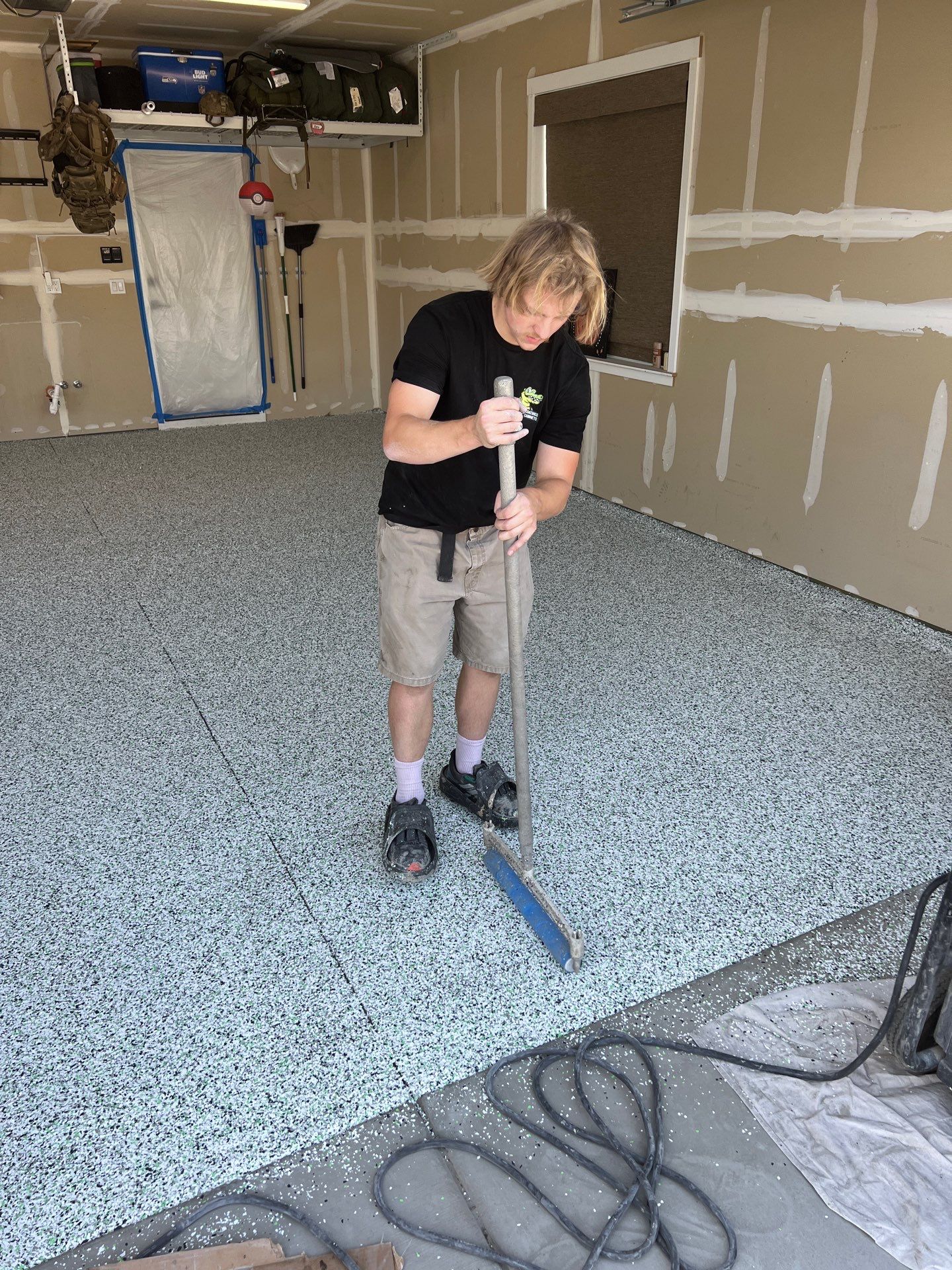 Garage Transformation using Custom Boom by Croc Coatings, LLC