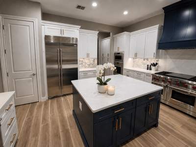 Alamo Ranch Kitchen & Dining Room Remodel with Custom Home Bar and Lounge