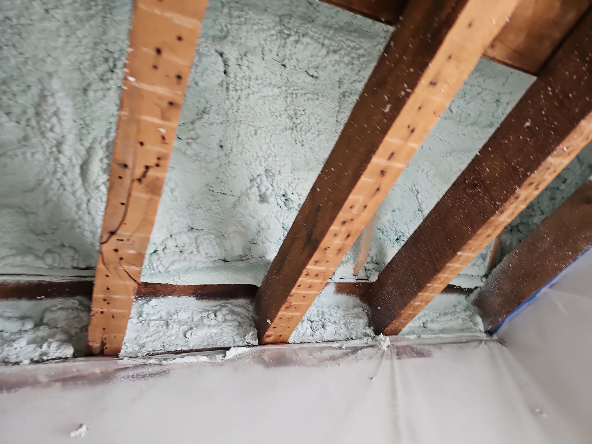 Attic Insulation using Closed Cell Spray Foam by NYS Foam & Energy