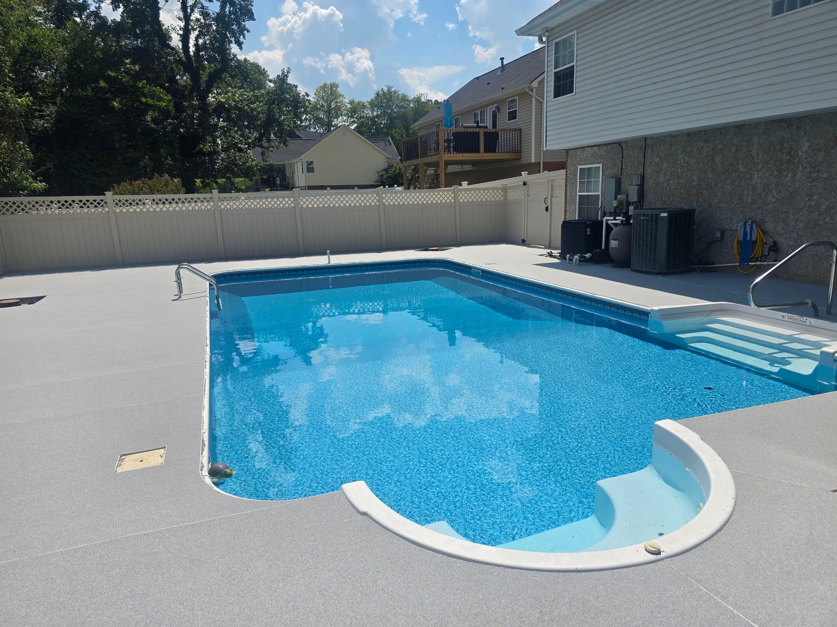 Pool Deck using Icicle by Elite Floor Solutions