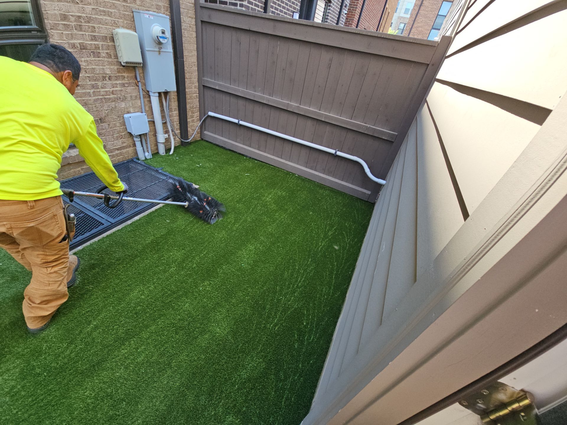 Small Townhome Courtyard Artificial Turf by Southwest Greens Midwest