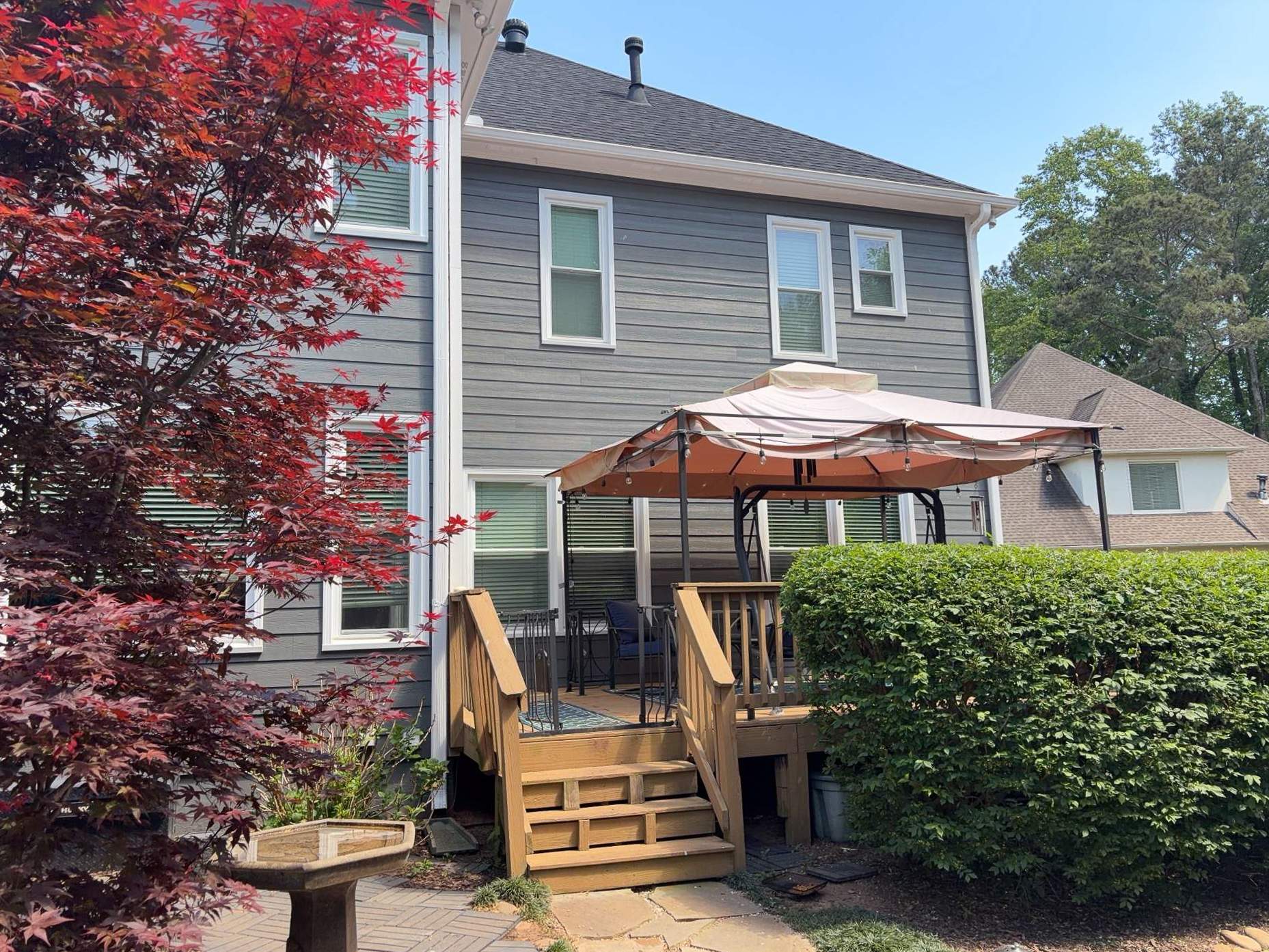 Roswell, GA Wood Deck and Covered Porch Build  by Nelson Exteriors 