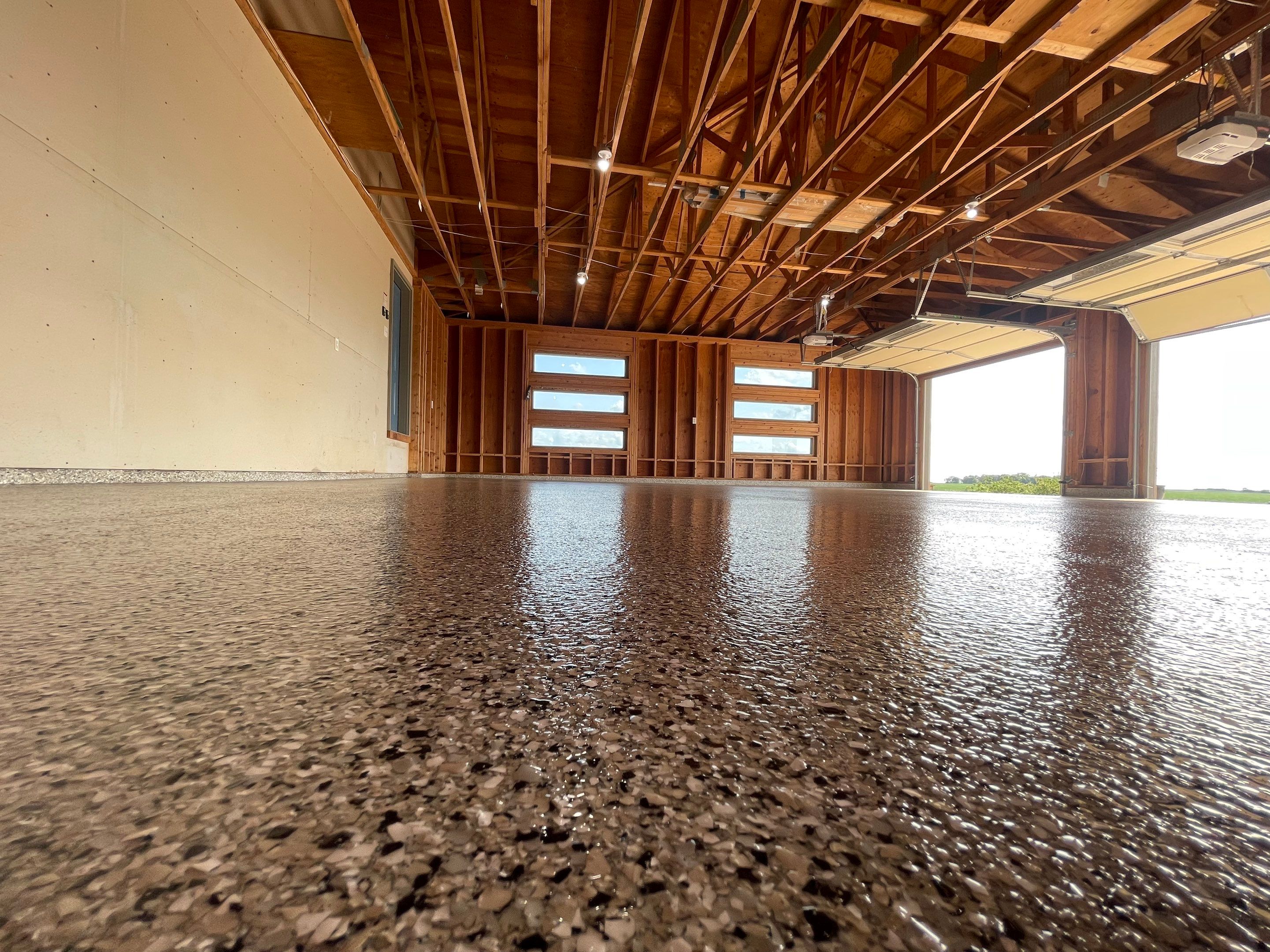 Cabin Fever Coating for Detached Garage in Dell Rapids by Select Painting, Coatings & Garage Cabinets
