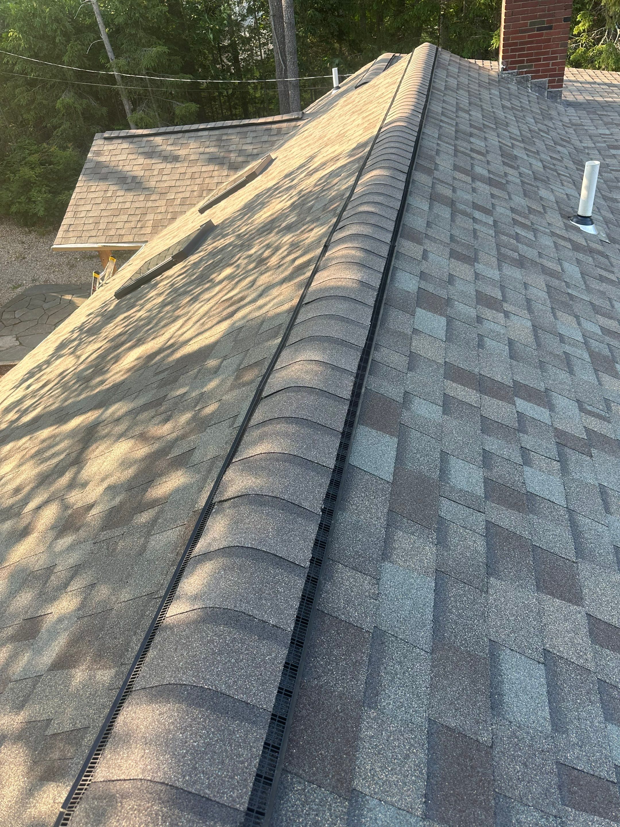 OC Roof Install On The Lake In Deerfield, New Hampshire by Tall pine roofing