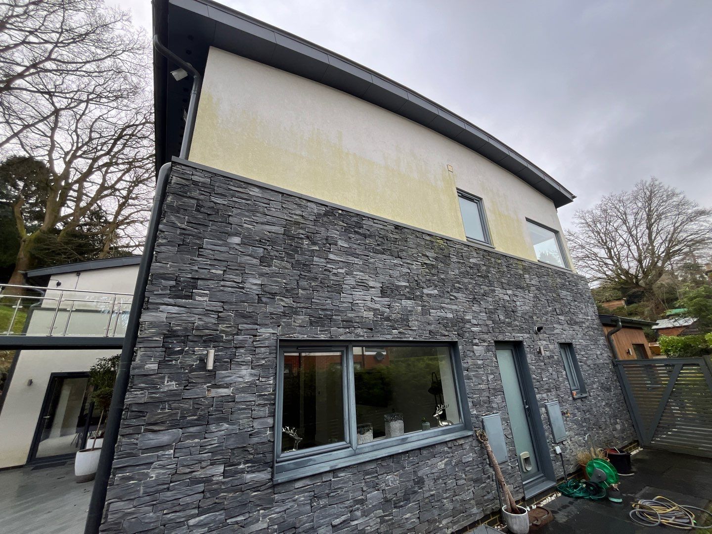 Render and patio clean using Honda 15lpm Low Pressure Washing Machine by Ges Exterior Cleaning ltd