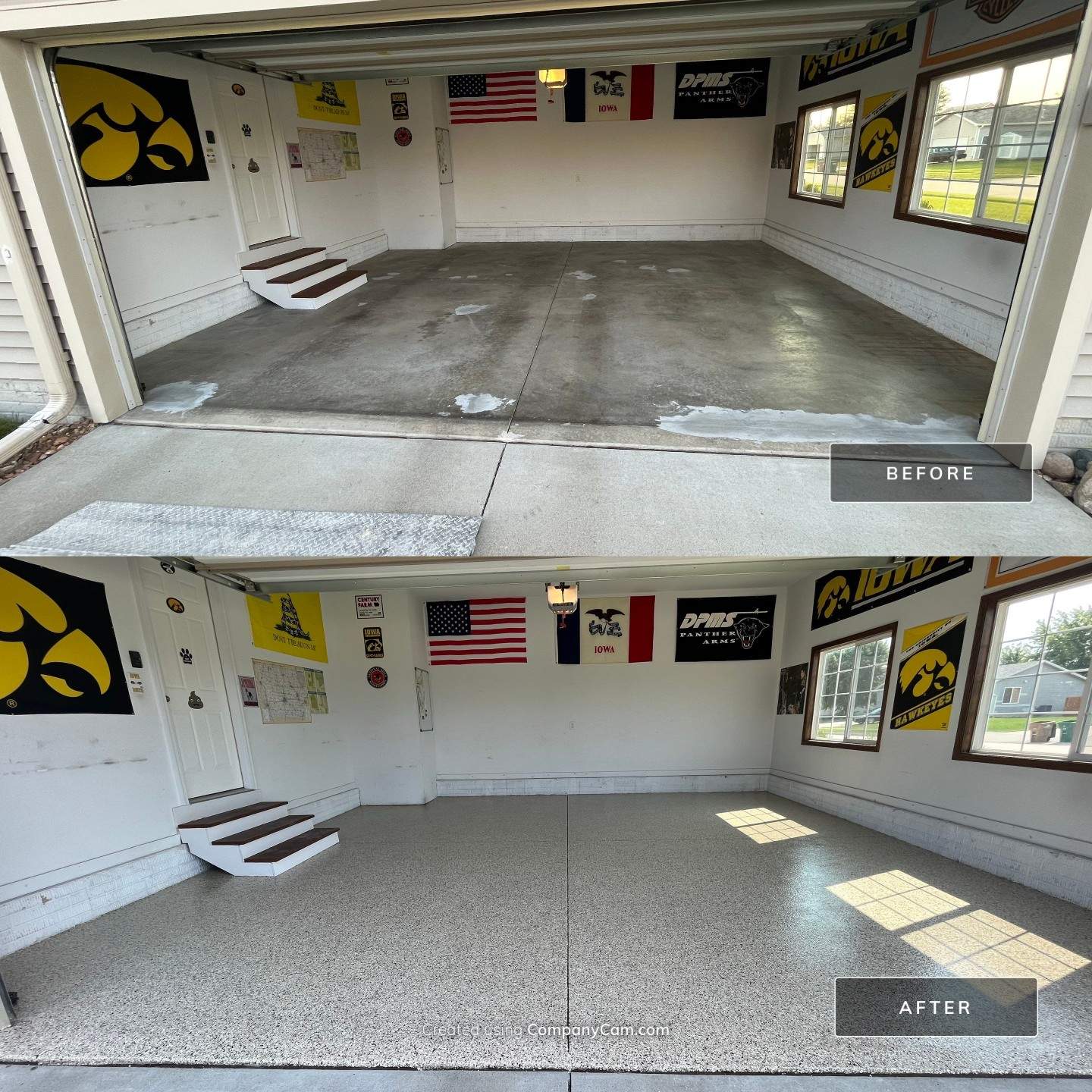 Bondurante Driftwood Garage Floor Coatings by Revival Concrete Coatings