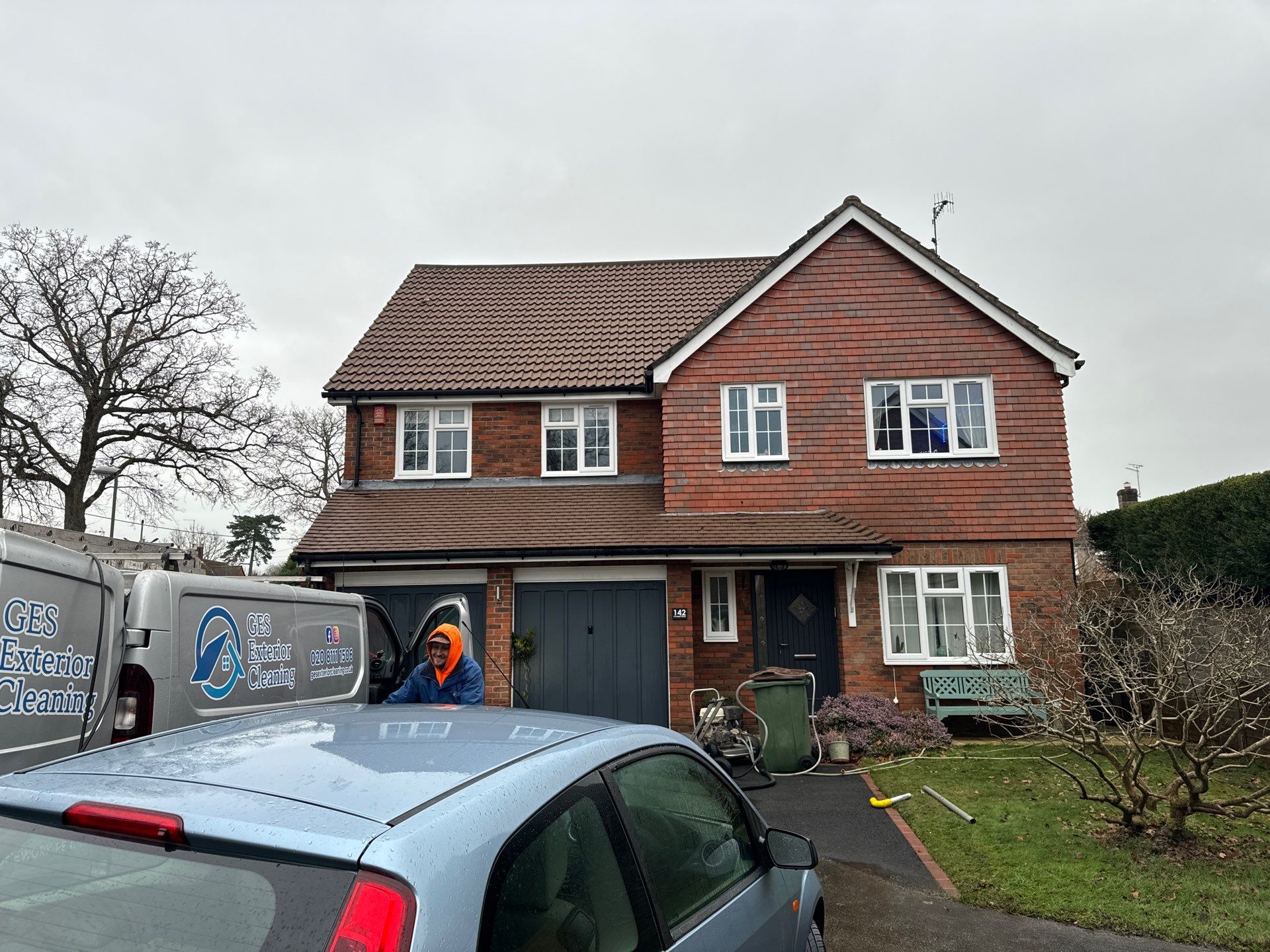 Roof Cleaning and Biocide Treatment using Honda 15lpm Low Pressure Washing Machine by Ges Exterior Cleaning ltd